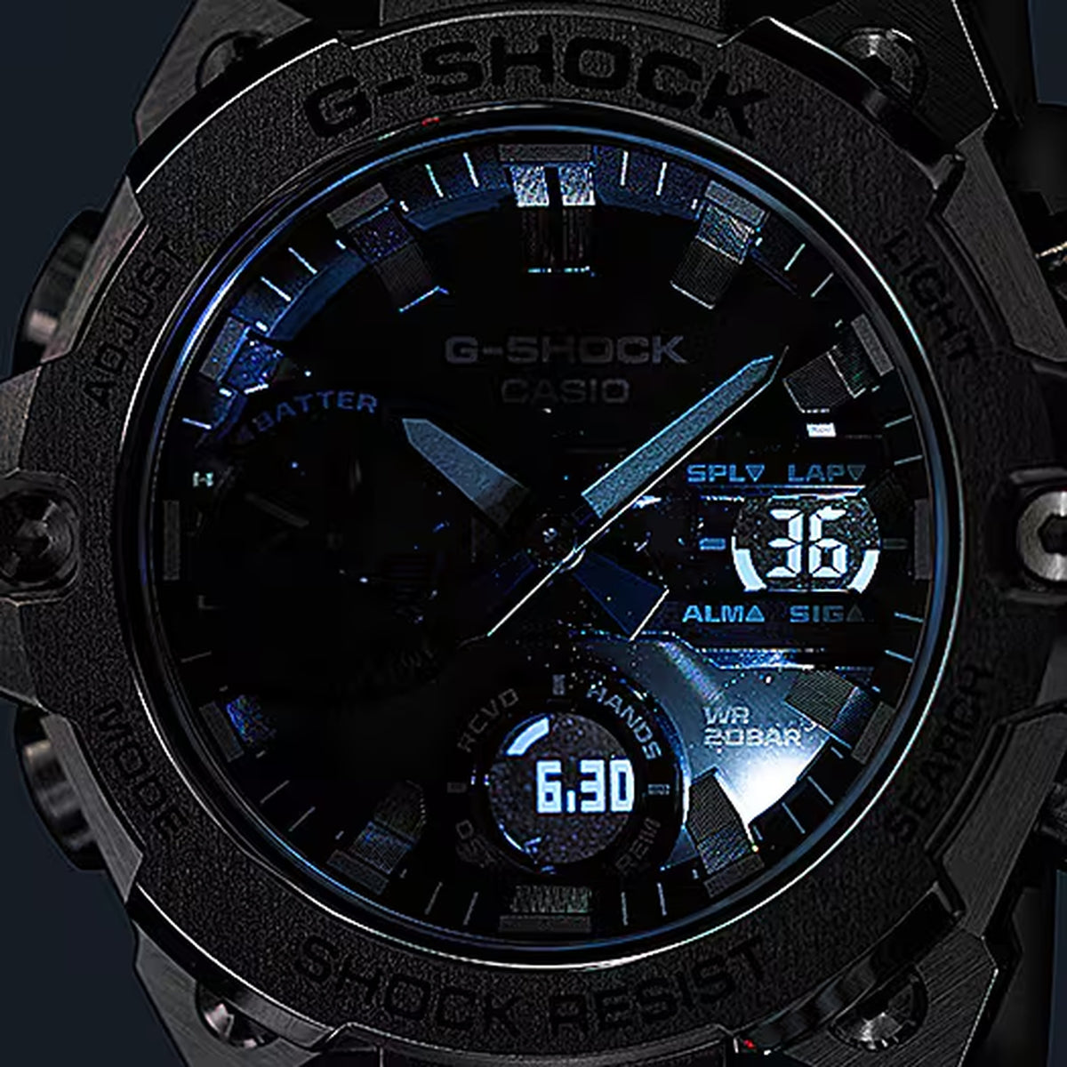 Casio G-Shock GST-B400D-1A Herrenuhr Silber Schwarz