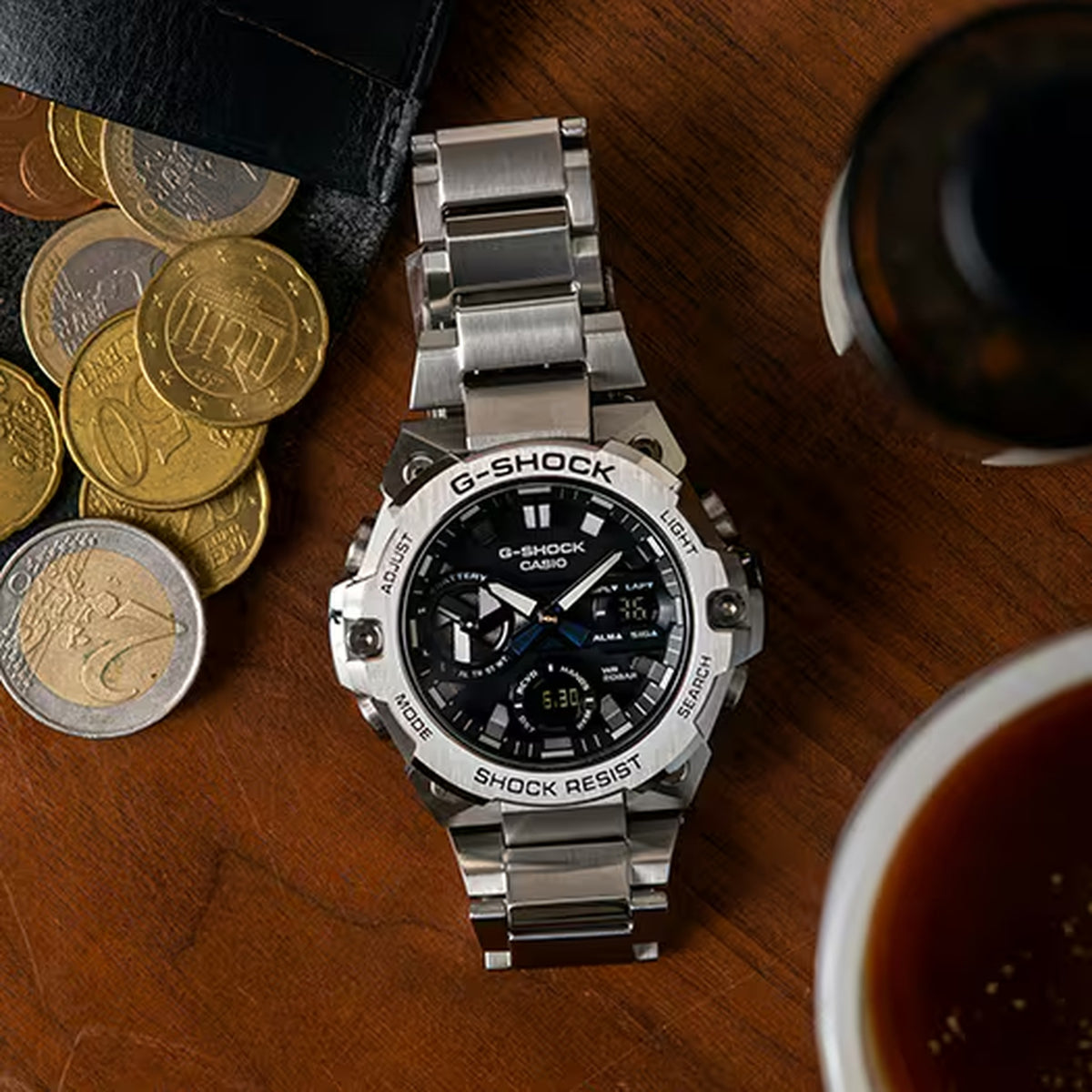 Casio G-Shock GST-B400D-1A Herrenuhr Silber Schwarz