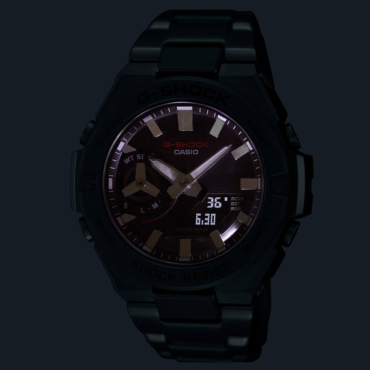Casio G-Shock GST-B500D-1A Herrenuhr Silber Schwarz