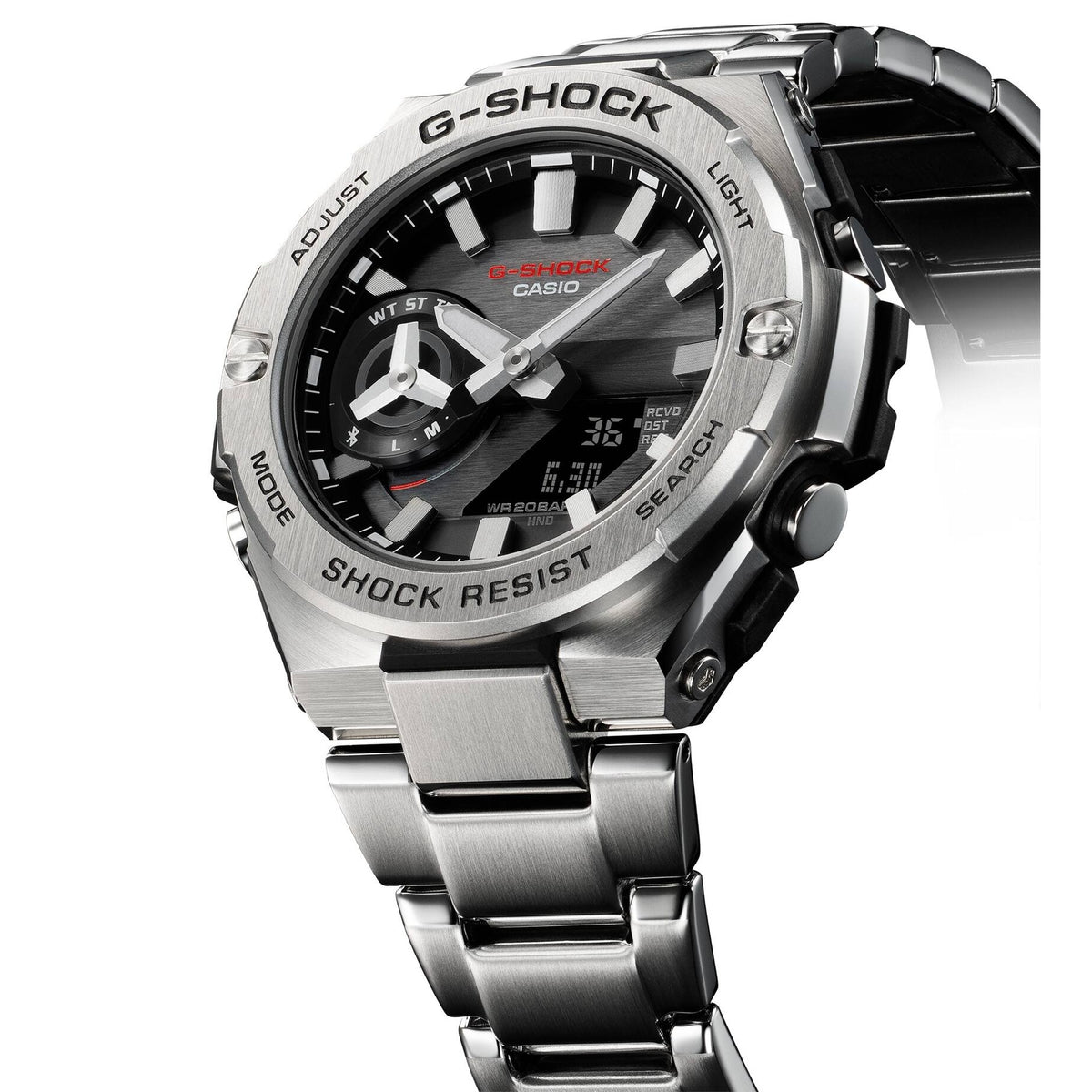 Casio G-Shock GST-B500D-1A Herrenuhr Silber Schwarz