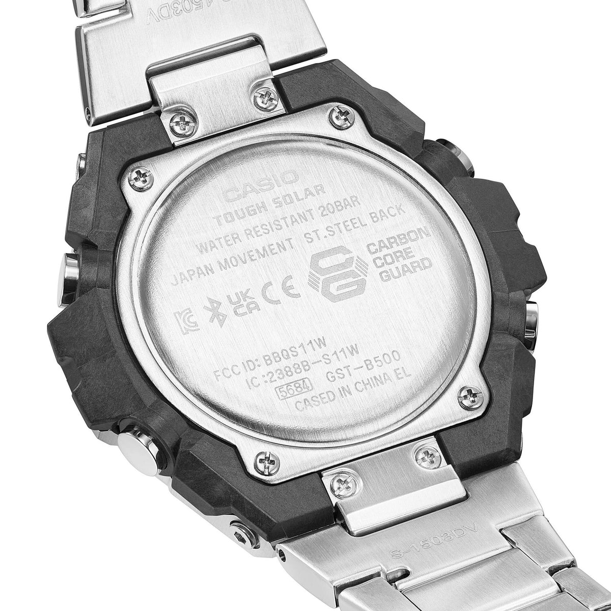 Casio G-Shock GST-B500D-1A Herrenuhr Silber Schwarz