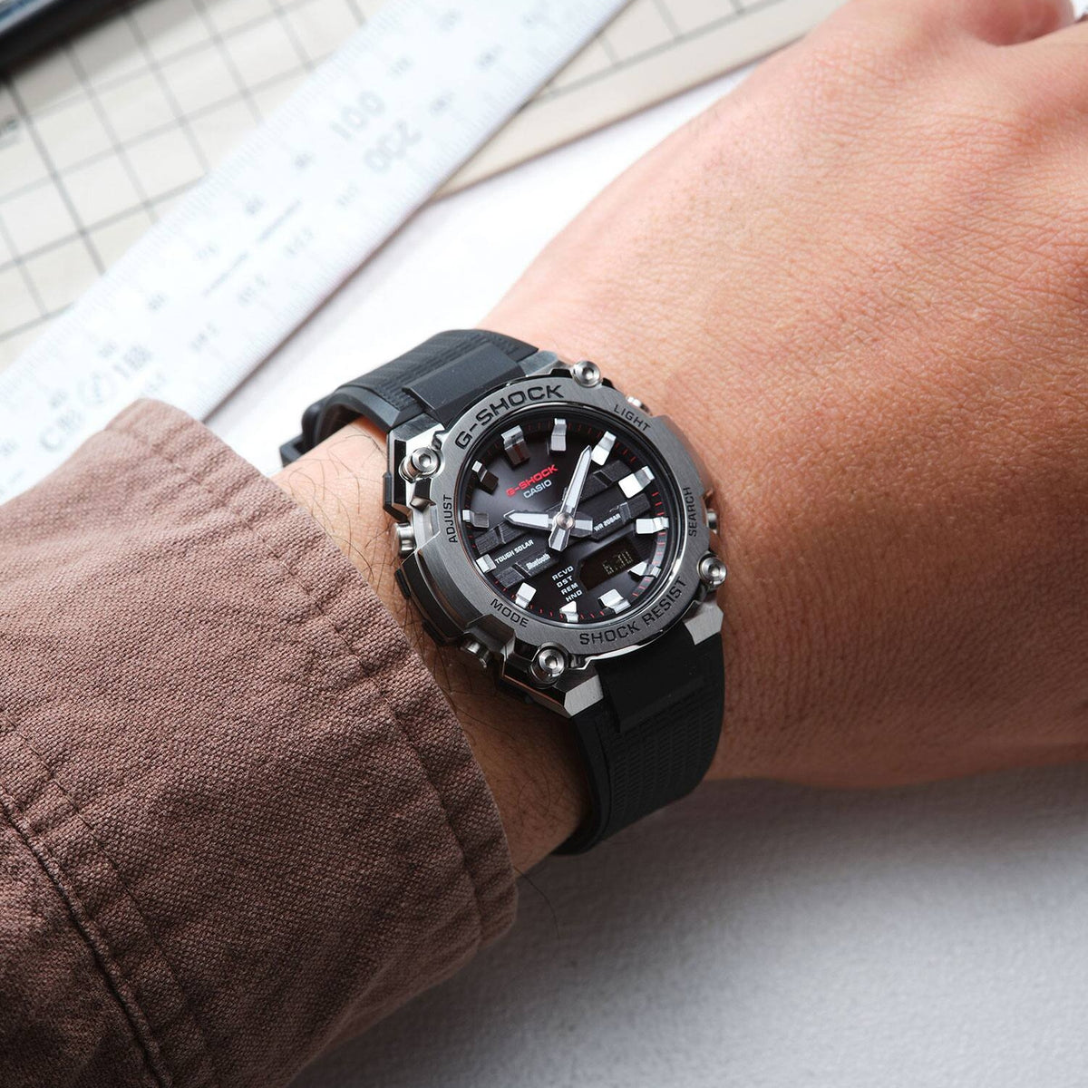 Montre Casio G-Shock GST-B600-1A Homme Argenté Noir
