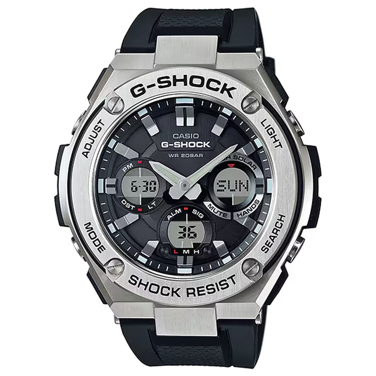 Casio G-Shock GST-S110-1A Herrenuhr Silber Schwarz
