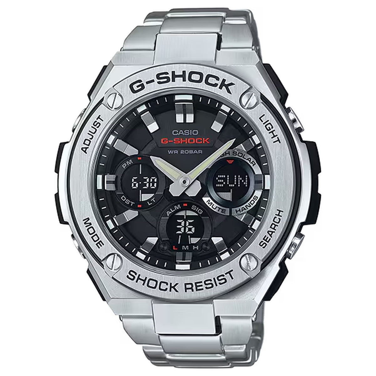 Casio G-Shock GST-S110D-1A Men's Watch Silver Black