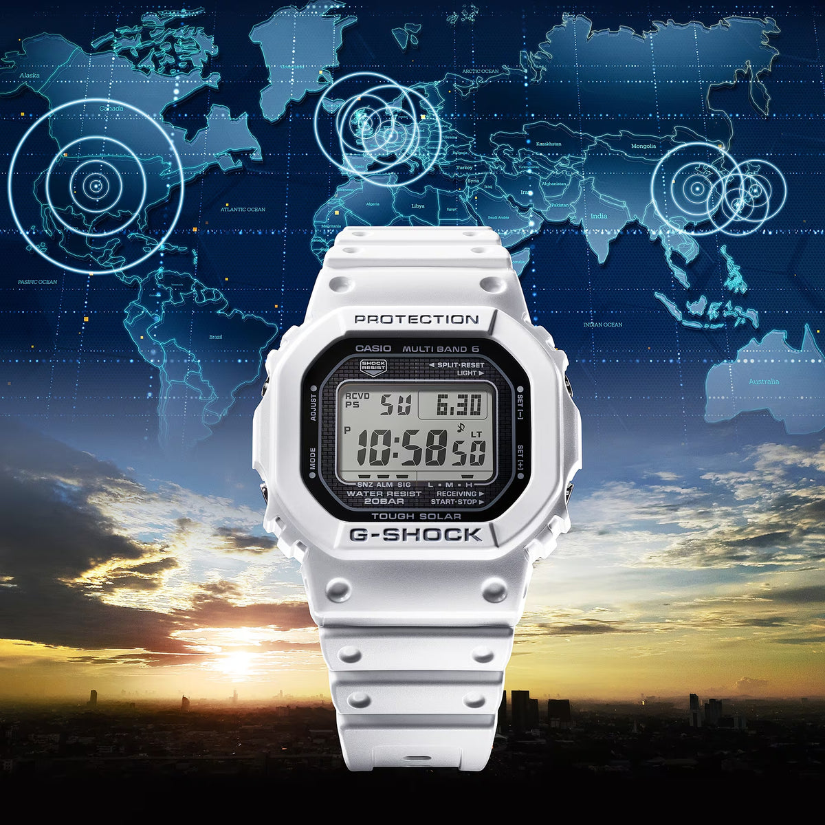 Montre Casio G-Shock GW-5000HS-7 Homme Blanc Noir