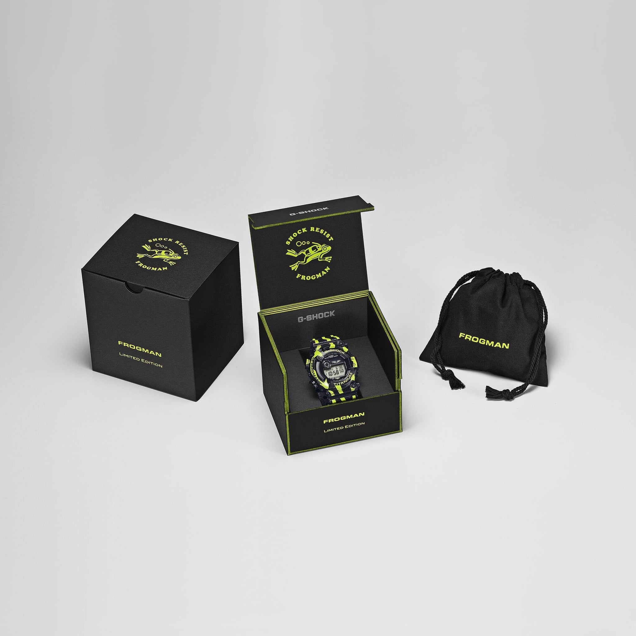 Casio G-Shock GW-8200TPF-1 Herrenuhr Schwarz Gelb Frogman