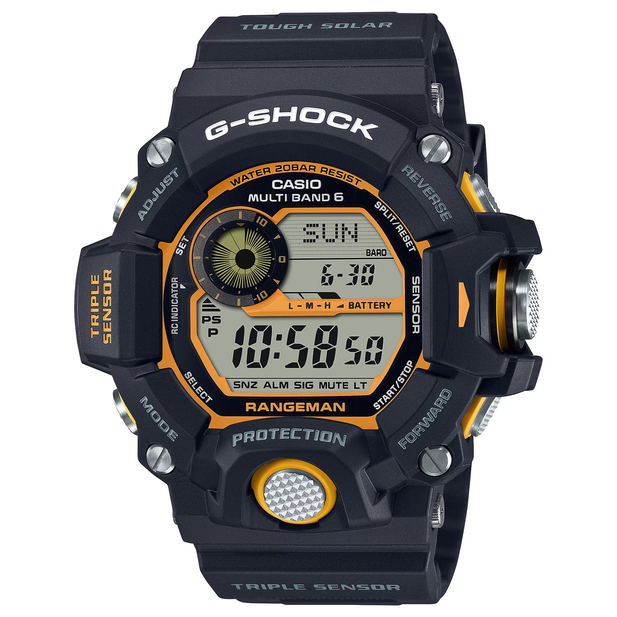 Casio G-Shock GW-9400Y-1 Herrenuhr Schwarz Gelb
