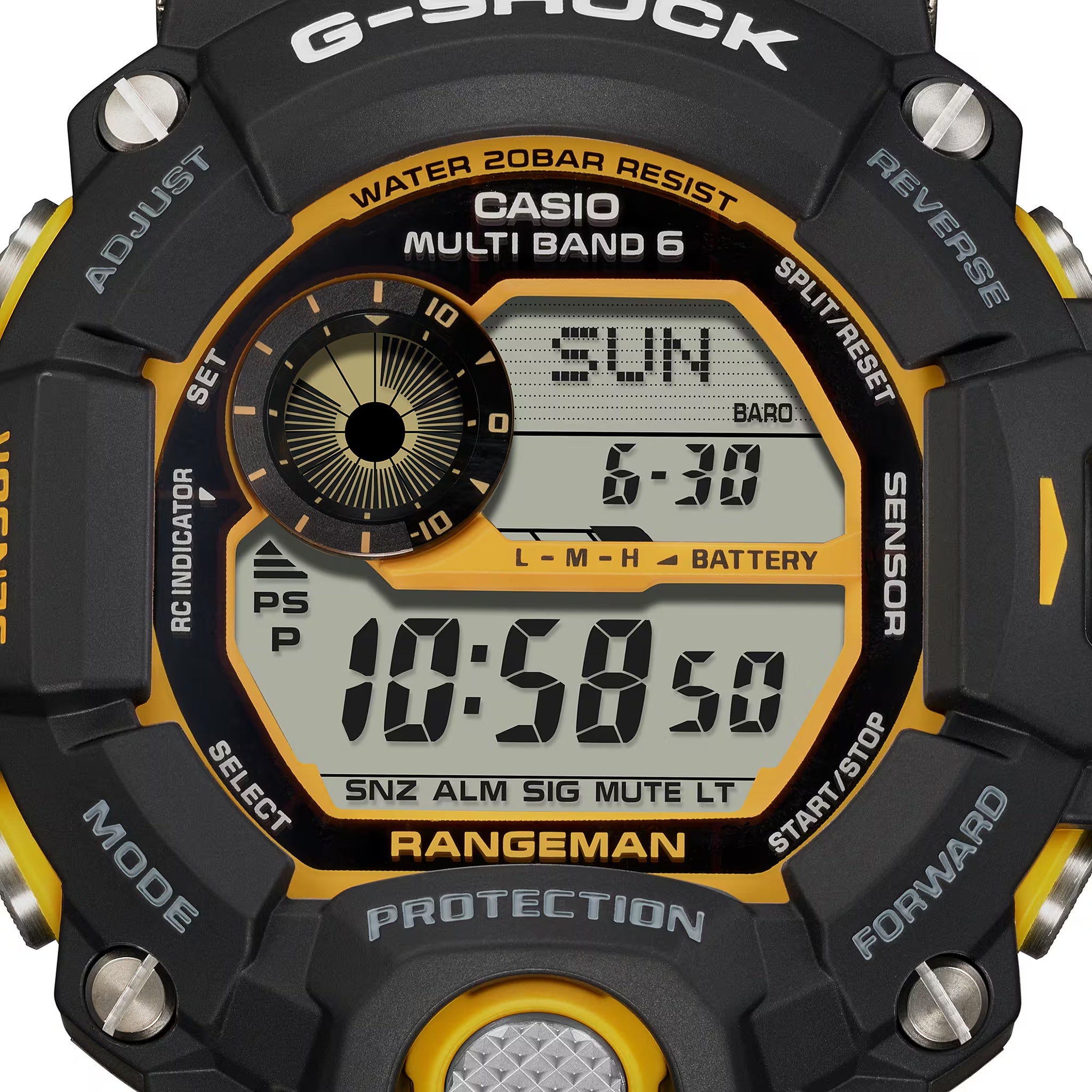 Casio G-Shock GW-9400Y-1 Herrenuhr Schwarz Gelb