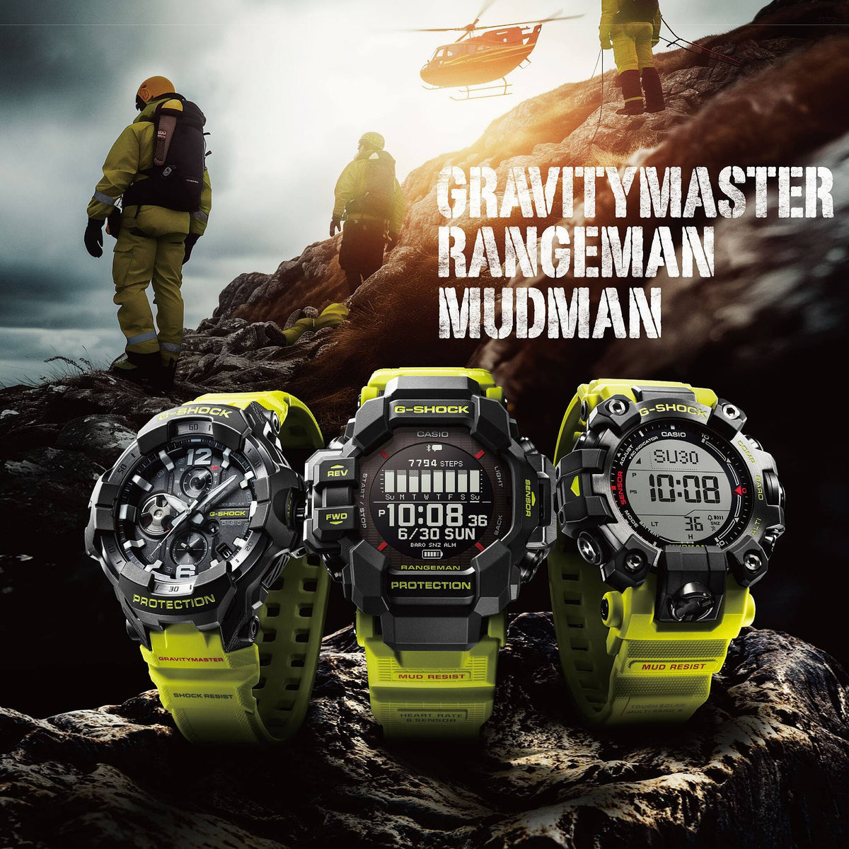 Casio G-Shock GW-9500MRY-1A9 Herrenuhr Schwarz Gelb