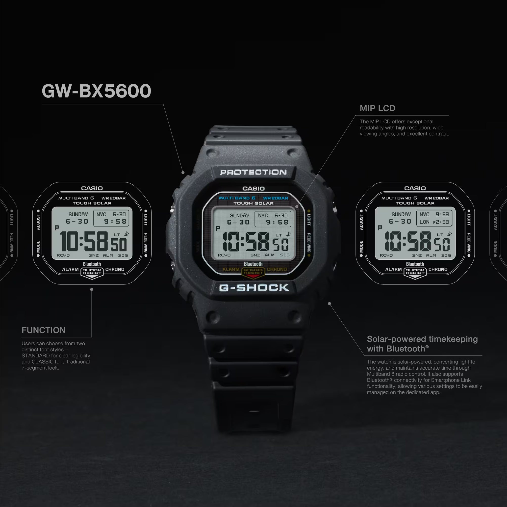 Casio G-Shock GW-BX5600-1 Herrenuhr Schwarz