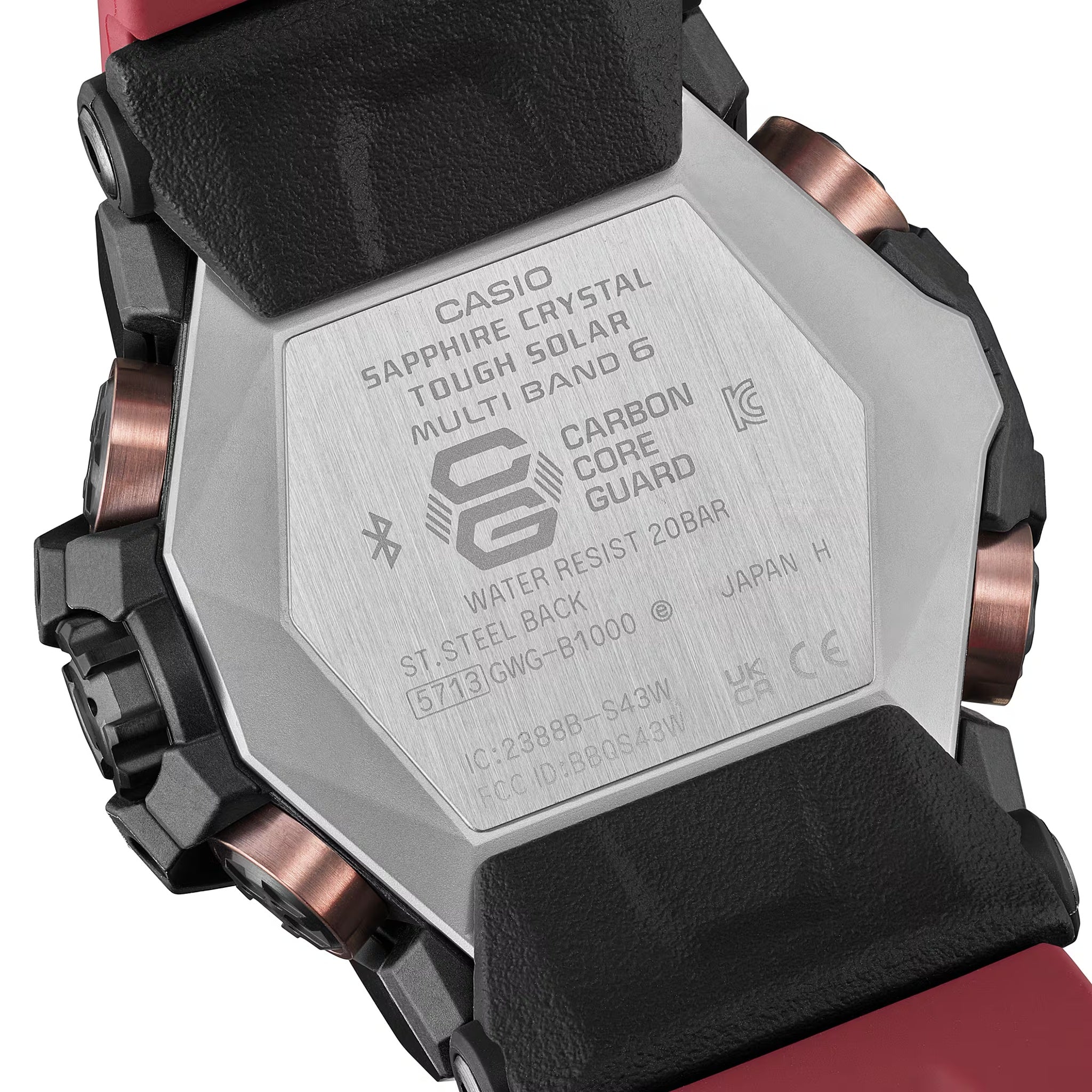 Casio G-Shock GWG-B1000-1A4 Herrenuhr Schwarz Rot