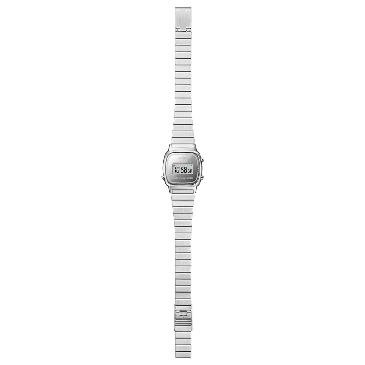 Montre Casio Vintage LA670WES-7A Digitale Argenté Femme