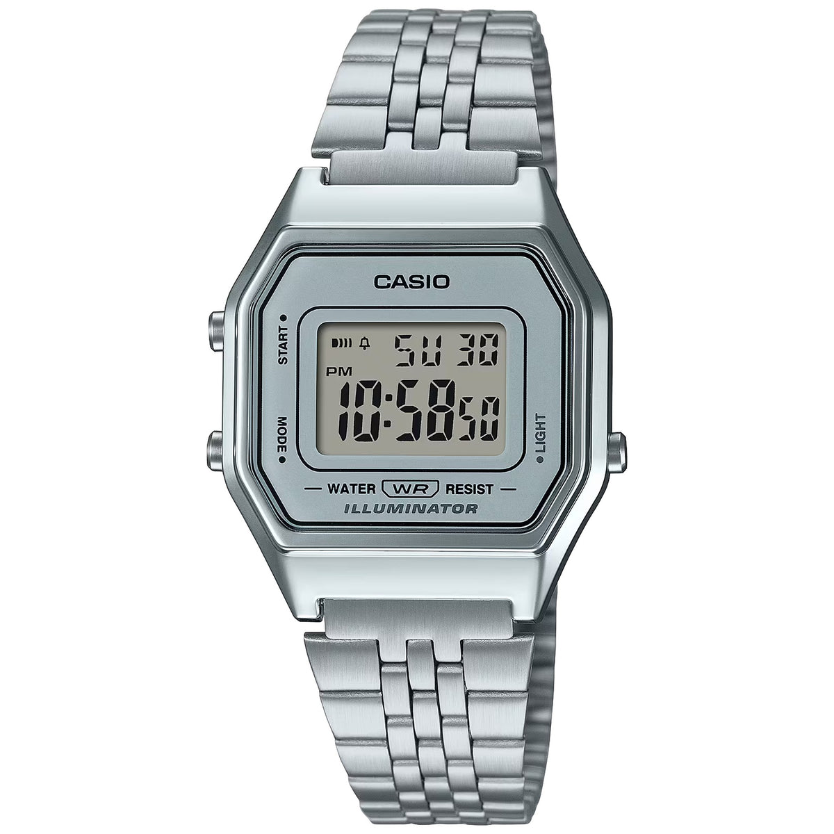 Montre Casio Vintage LA680WEA-7 Digitale Argenté Femme