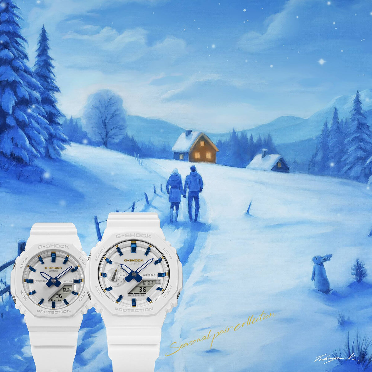 Casio G-Shock / Baby-G LOV-25A-7A Unisex White Blue Watches