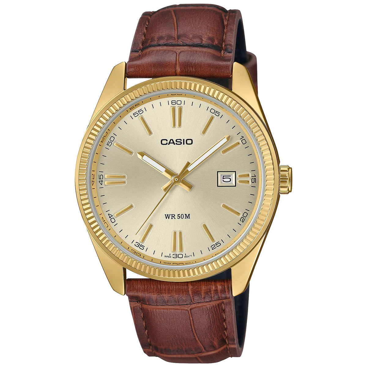 Montre Casio Timeless MTP-1302PGL-9AV Cuir Doré Homme