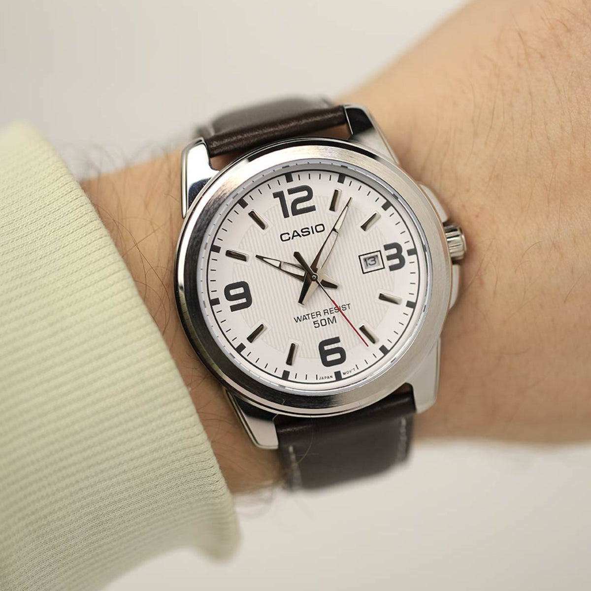 Montre Casio MTP-1314PL-7AV Blanc Cuir Homme