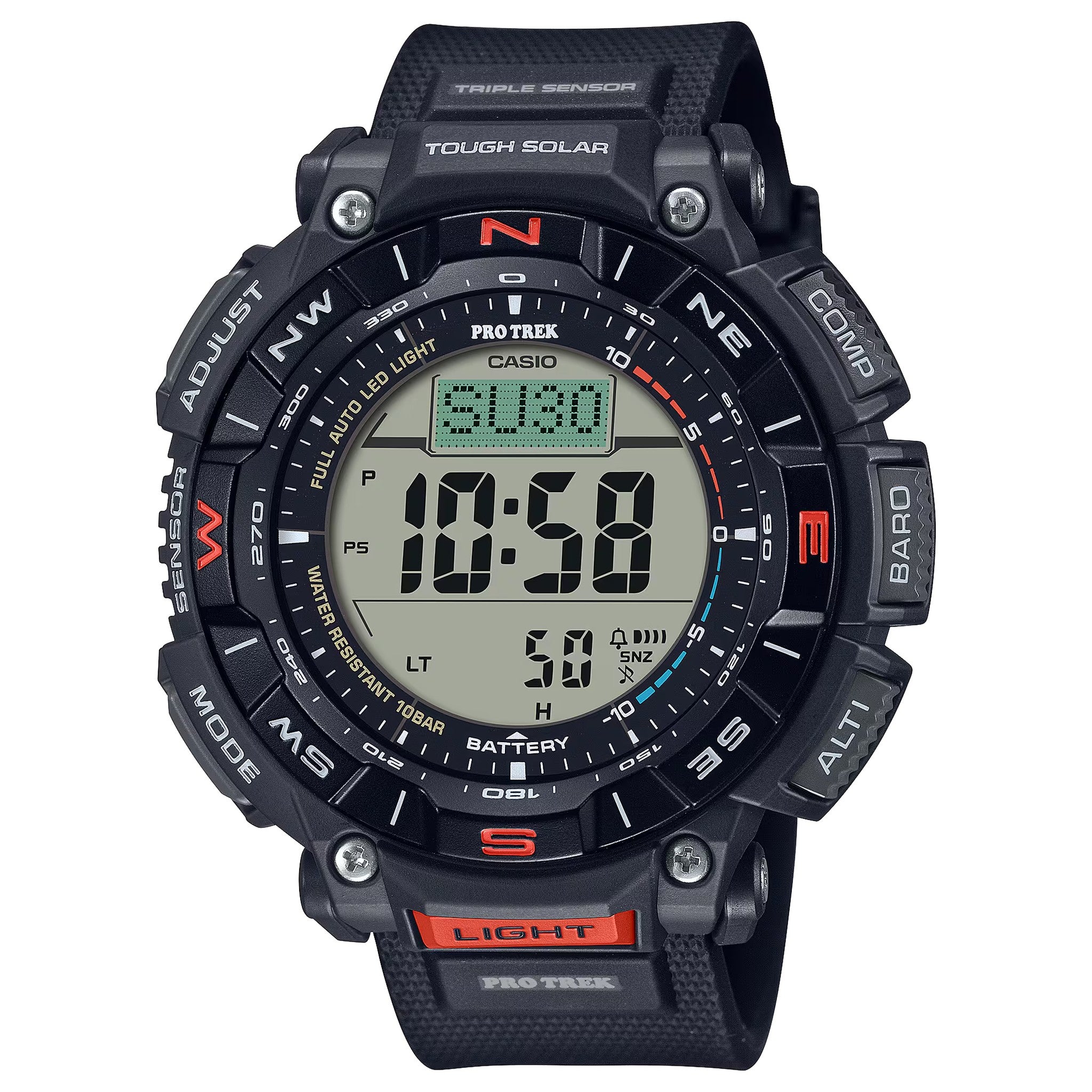 Casio Pro Trek PRG-340-1 Men's Black Red Watch