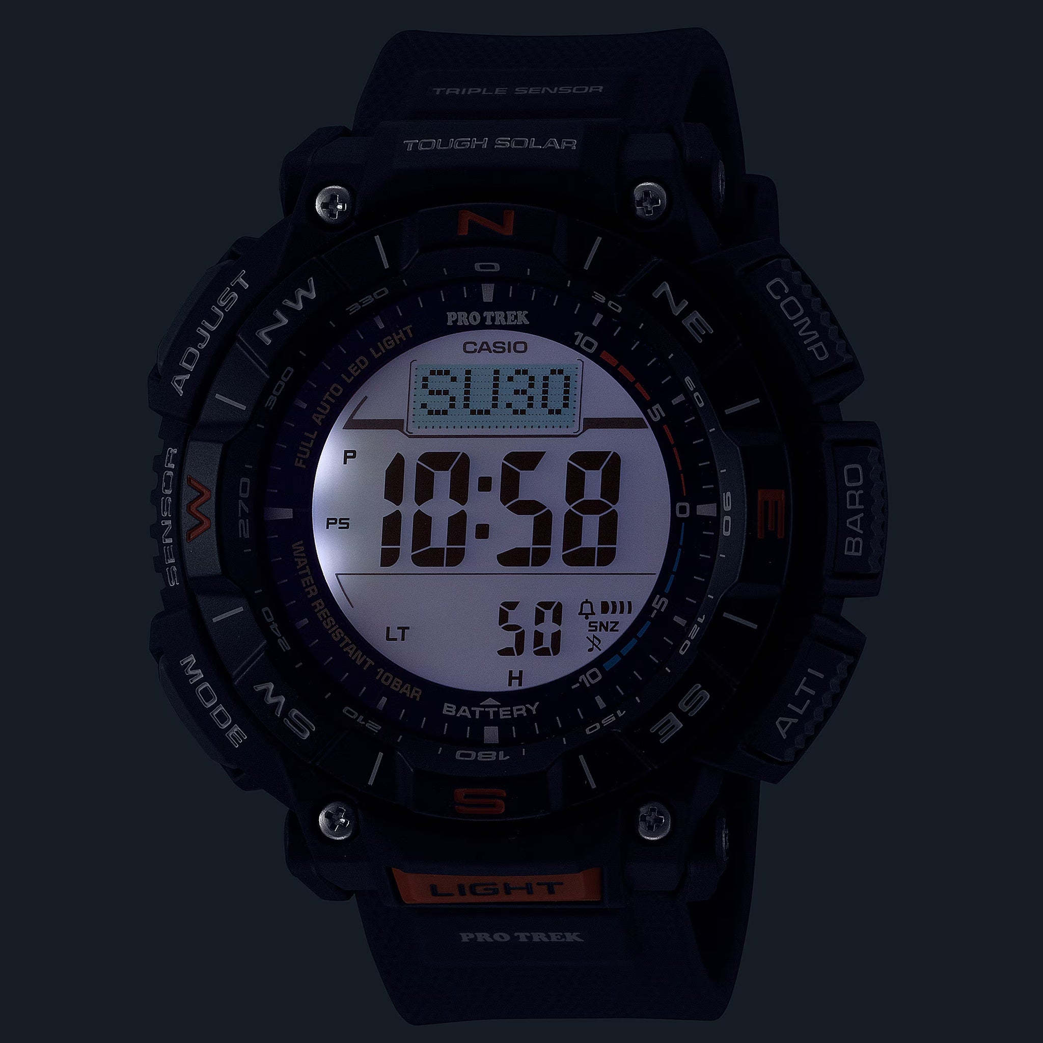 Casio Pro Trek PRG-340-1 Men's Black Red Watch