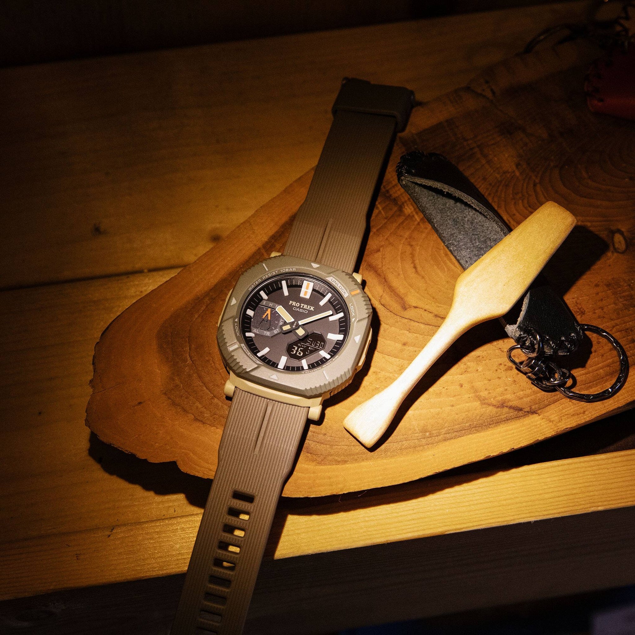 Casio Pro Trek PRJ-B001-5 Men's Green Brown Watch
