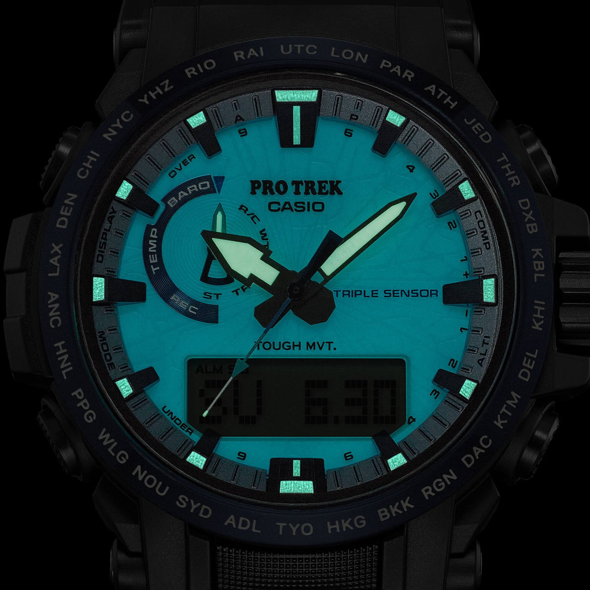 Montre Casio Pro Trek PRW-61D-2 Solaire Radio-piloté Analogique / Digitale