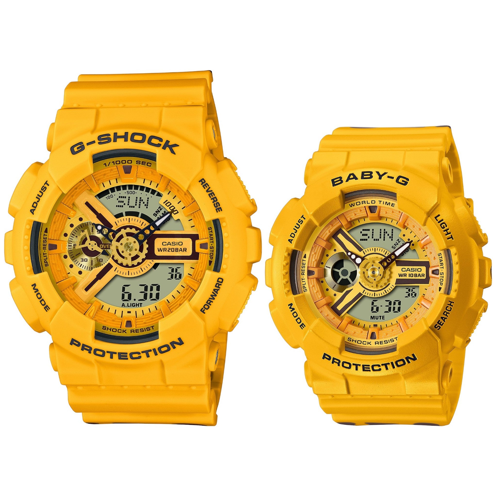 Casio G-Shock / Baby-G SLV-22A-9A Unisex Yellow Watches