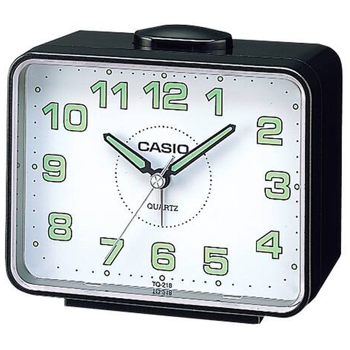 Casio TQ-218-1B Alarm Clock Black White