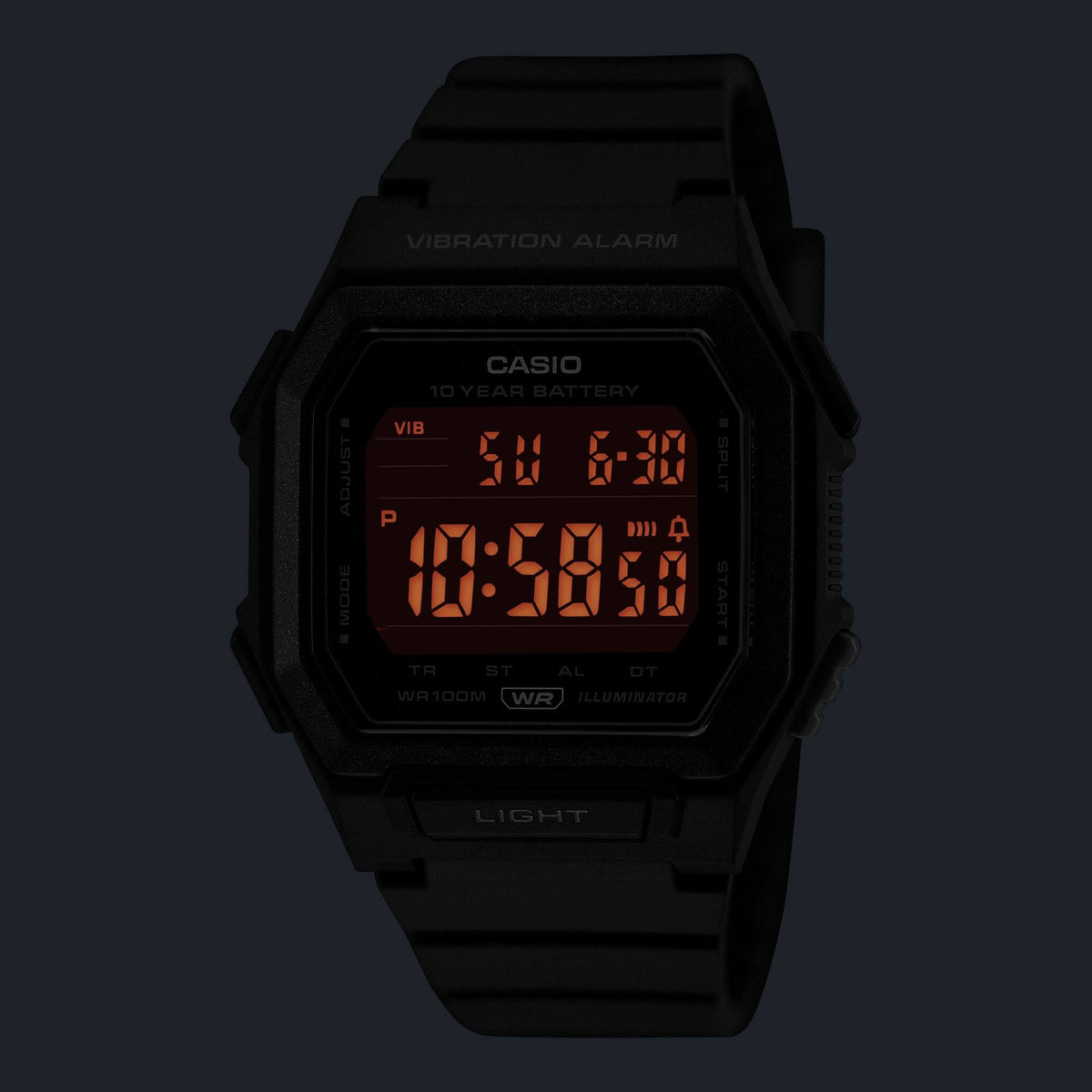 Casio W-738H-1BV Men's Digital Watch Black