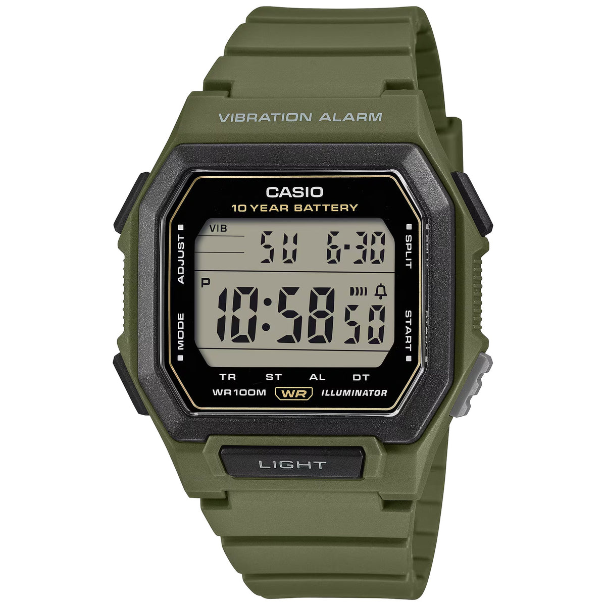 Casio W-738H-3AV Men's Green Digital Watch