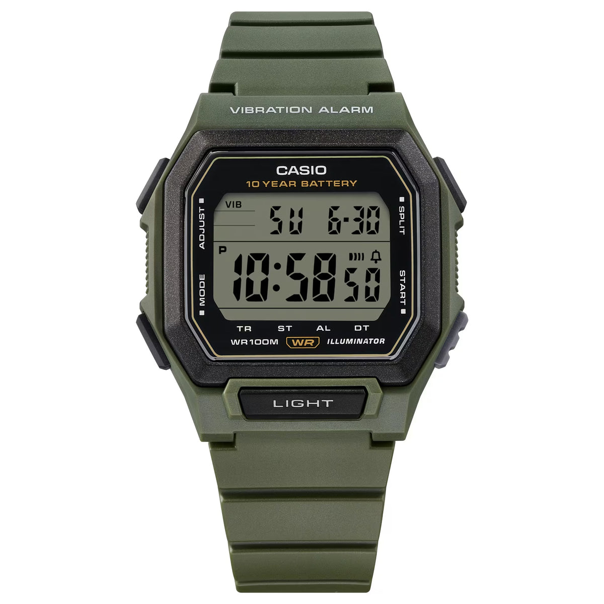 Casio W-738H-3AV Men's Green Digital Watch