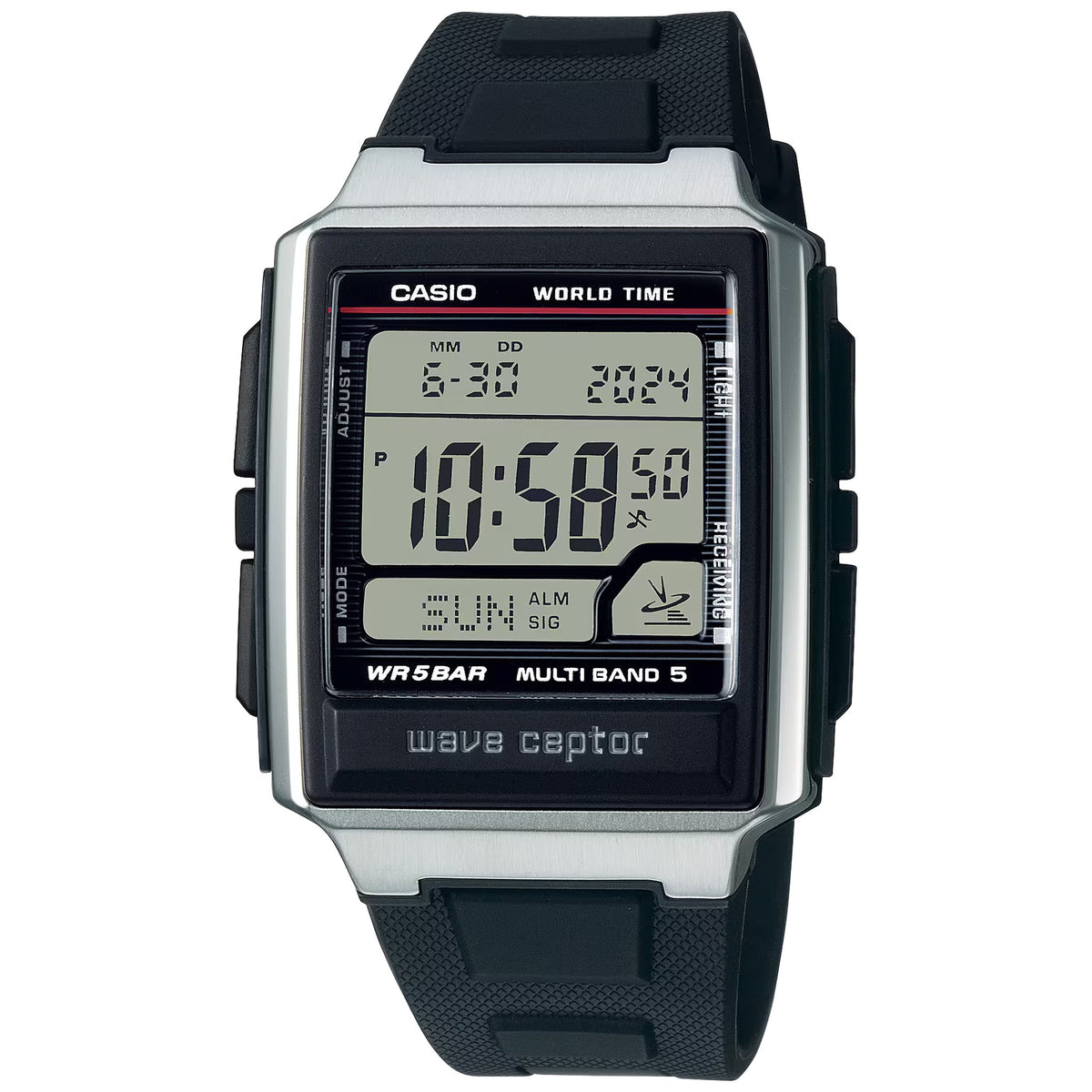 Casio Wave Ceptor WV-59R-1A Digital-Funkarmbanduhr für Herren