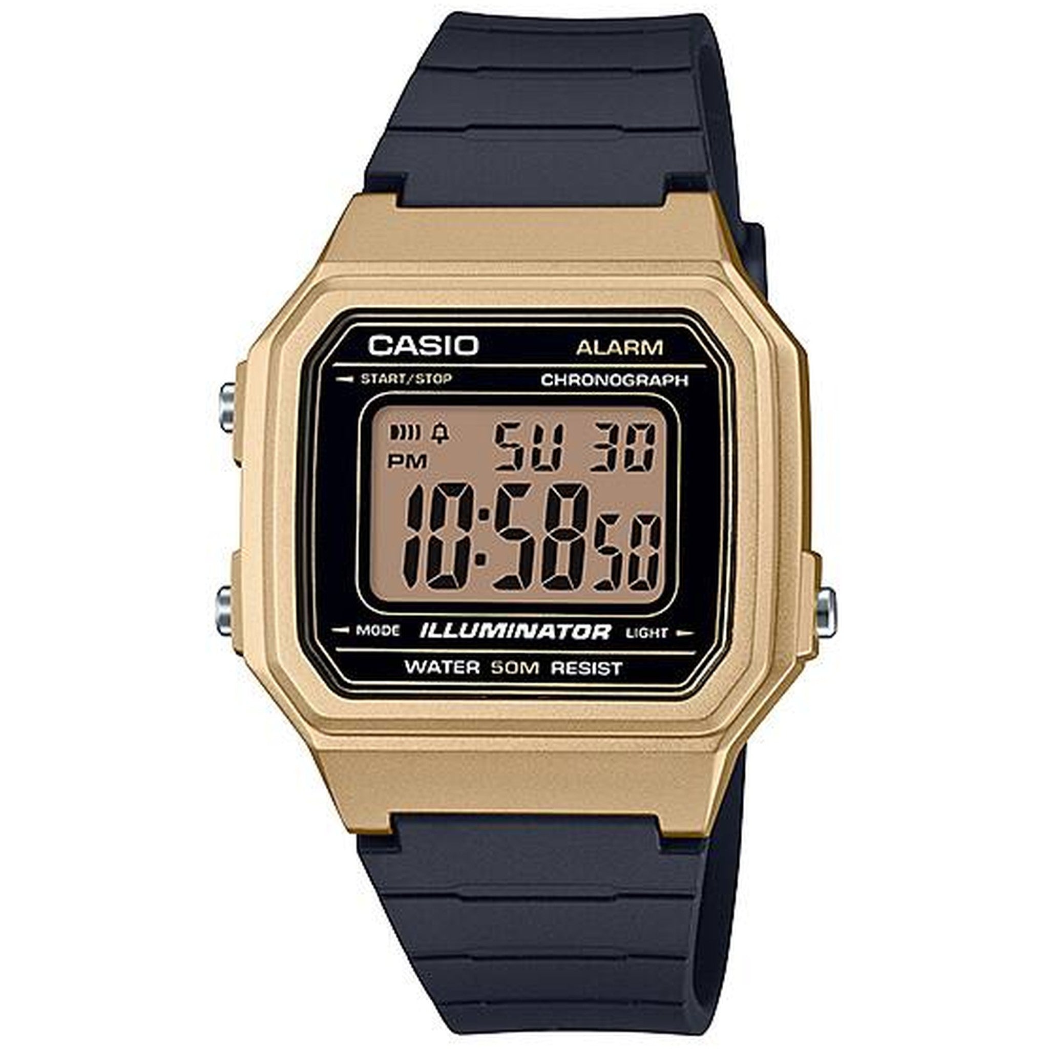 Casio Men's Watch W-217HM-9A Quartz Digital Gold Black