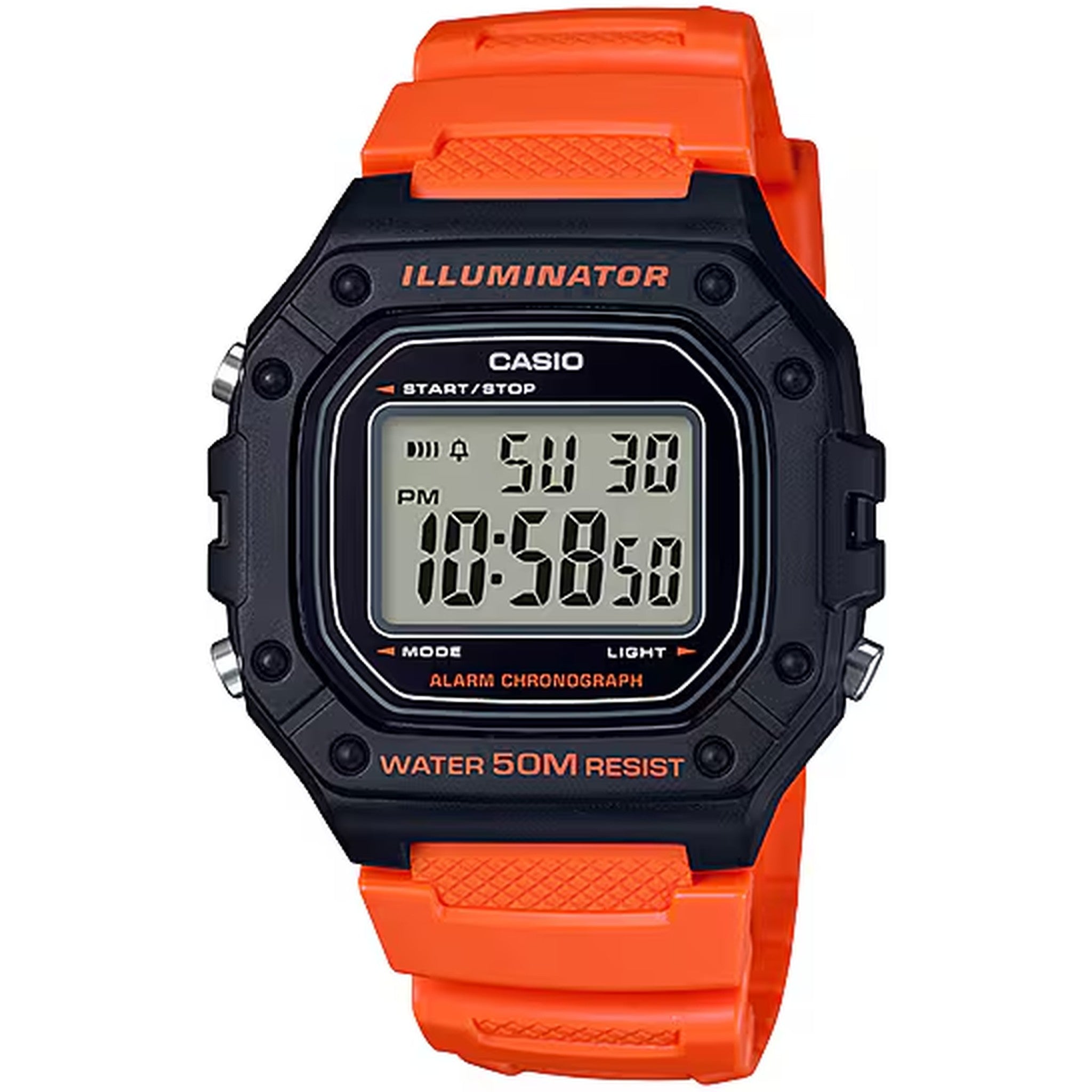 Casio Men's Watch W-218H-4B2 Quartz Digital Black
