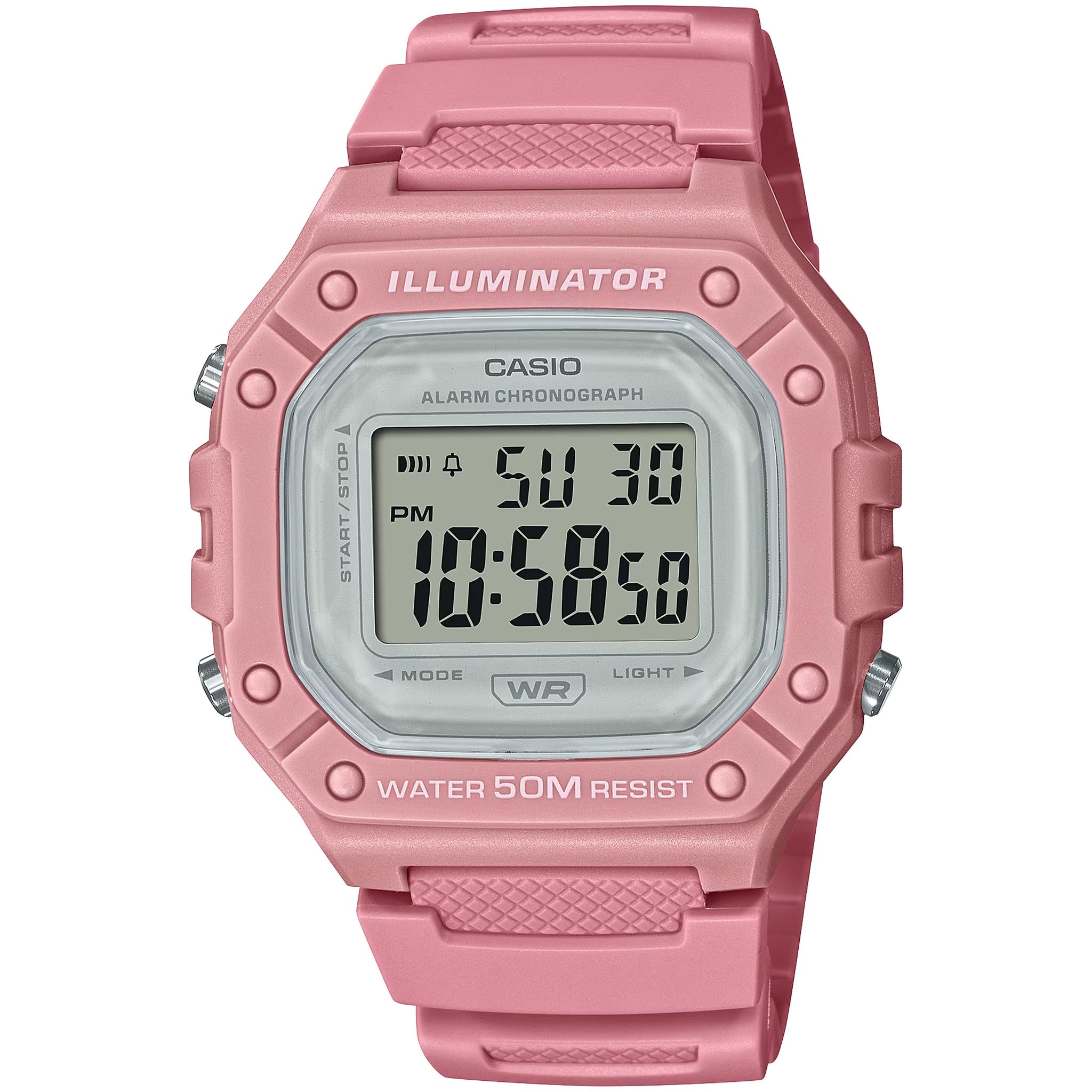 Montre Casio Femme W-218HC-4A Quartz Digitale Beige Rose