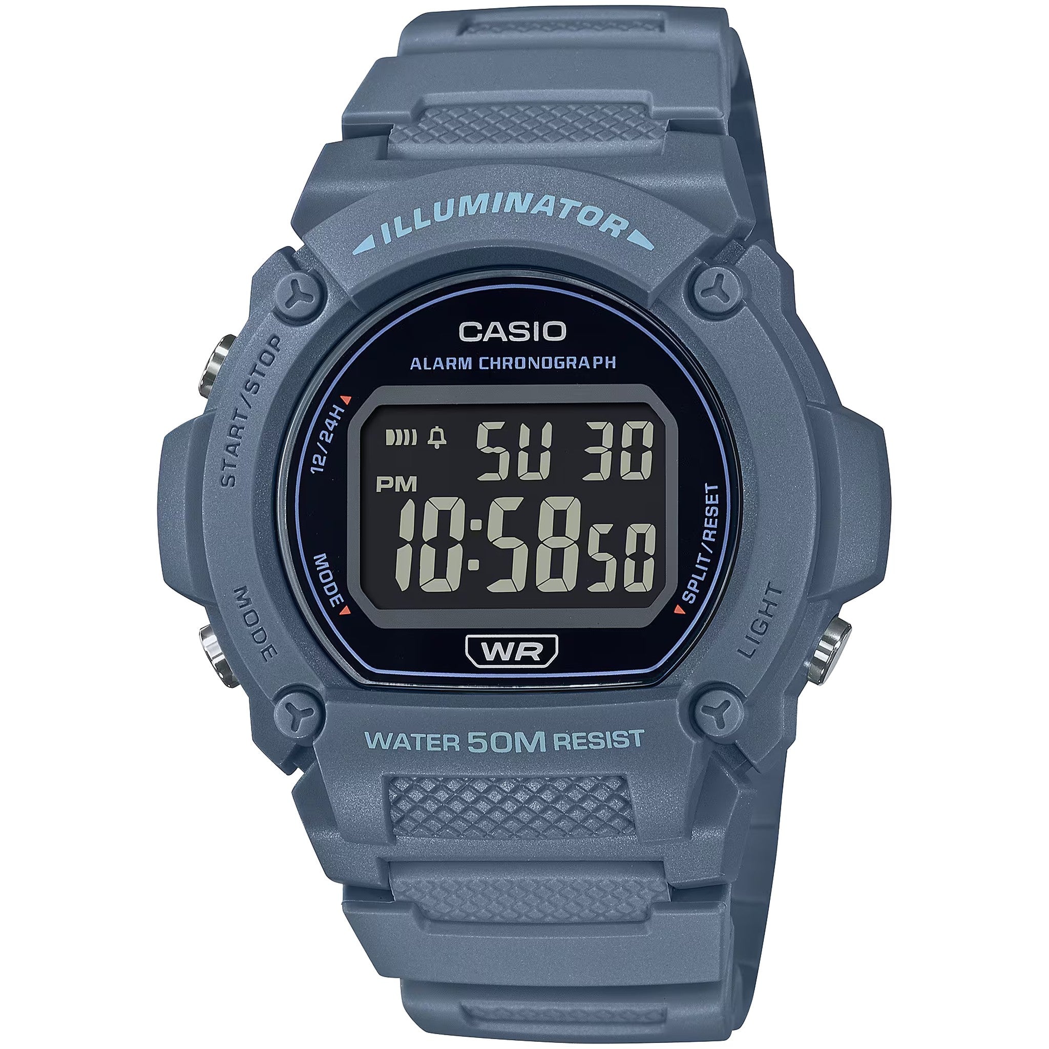 Casio Men's Watch W-219HC-2B Quartz Digital Blue Black