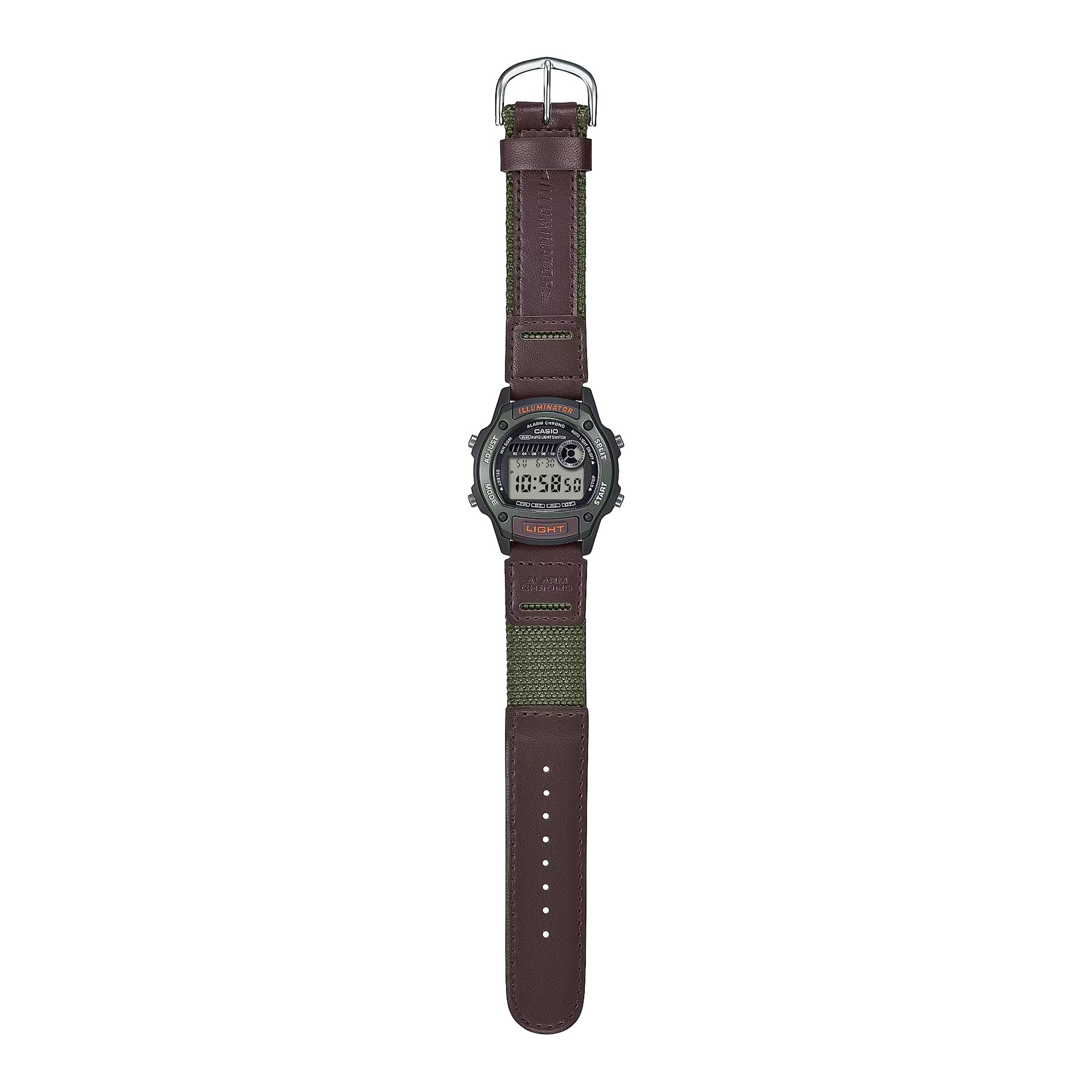 Casio Men's Watch W-220HF-3A Quartz Digital Green Black