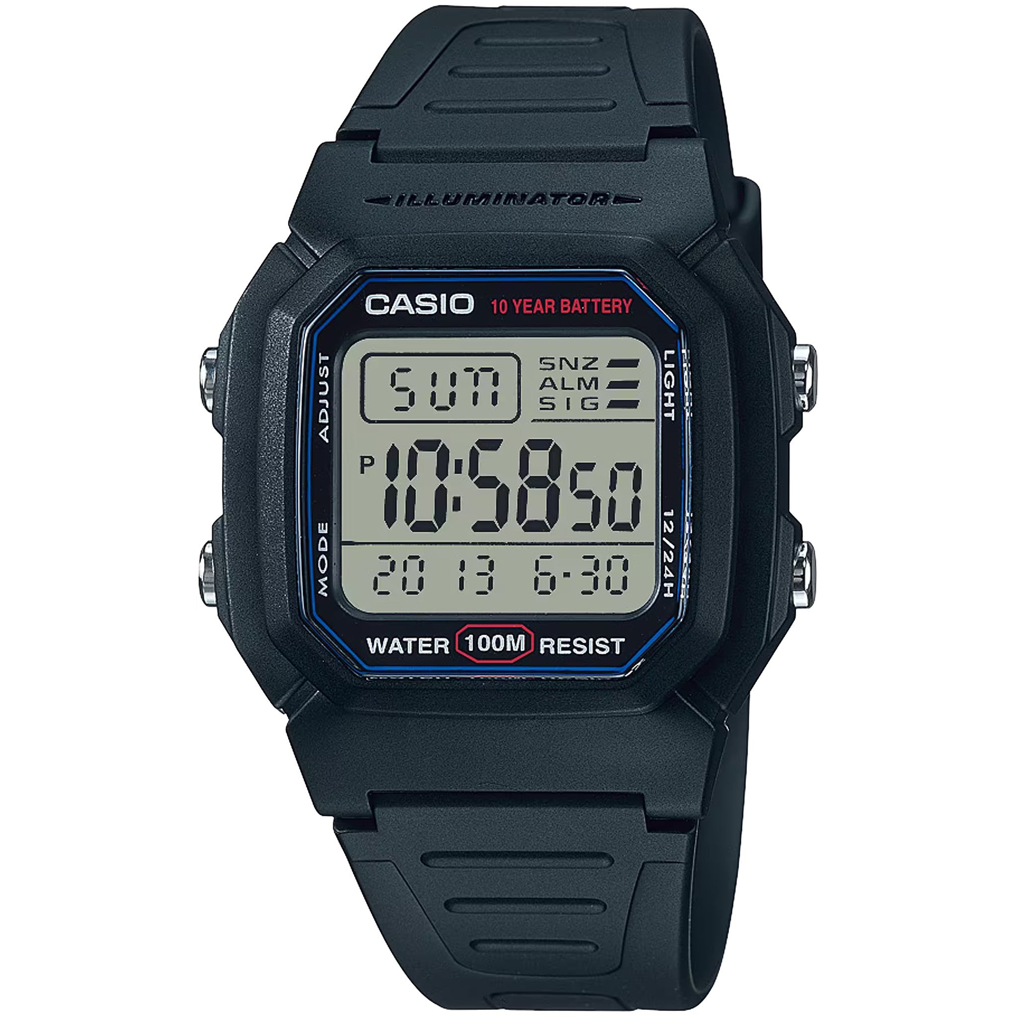 Casio Men's Watch W-800H-1A Quartz Digital Black