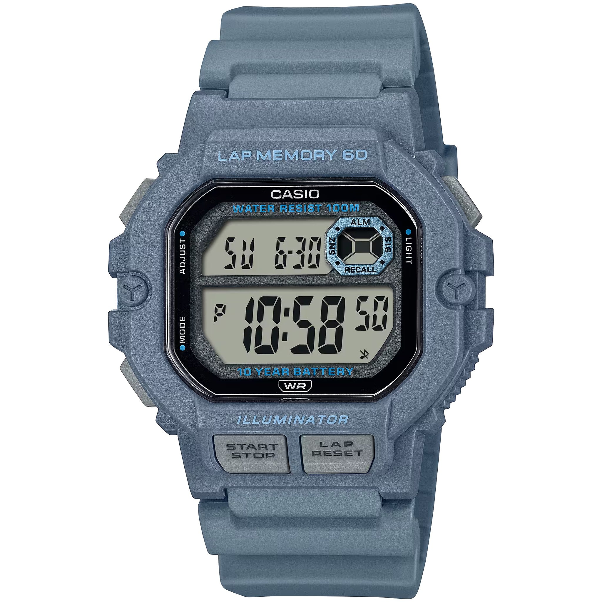Casio Men's Watch WS-1400H-2A Quartz Digital Blue Black
