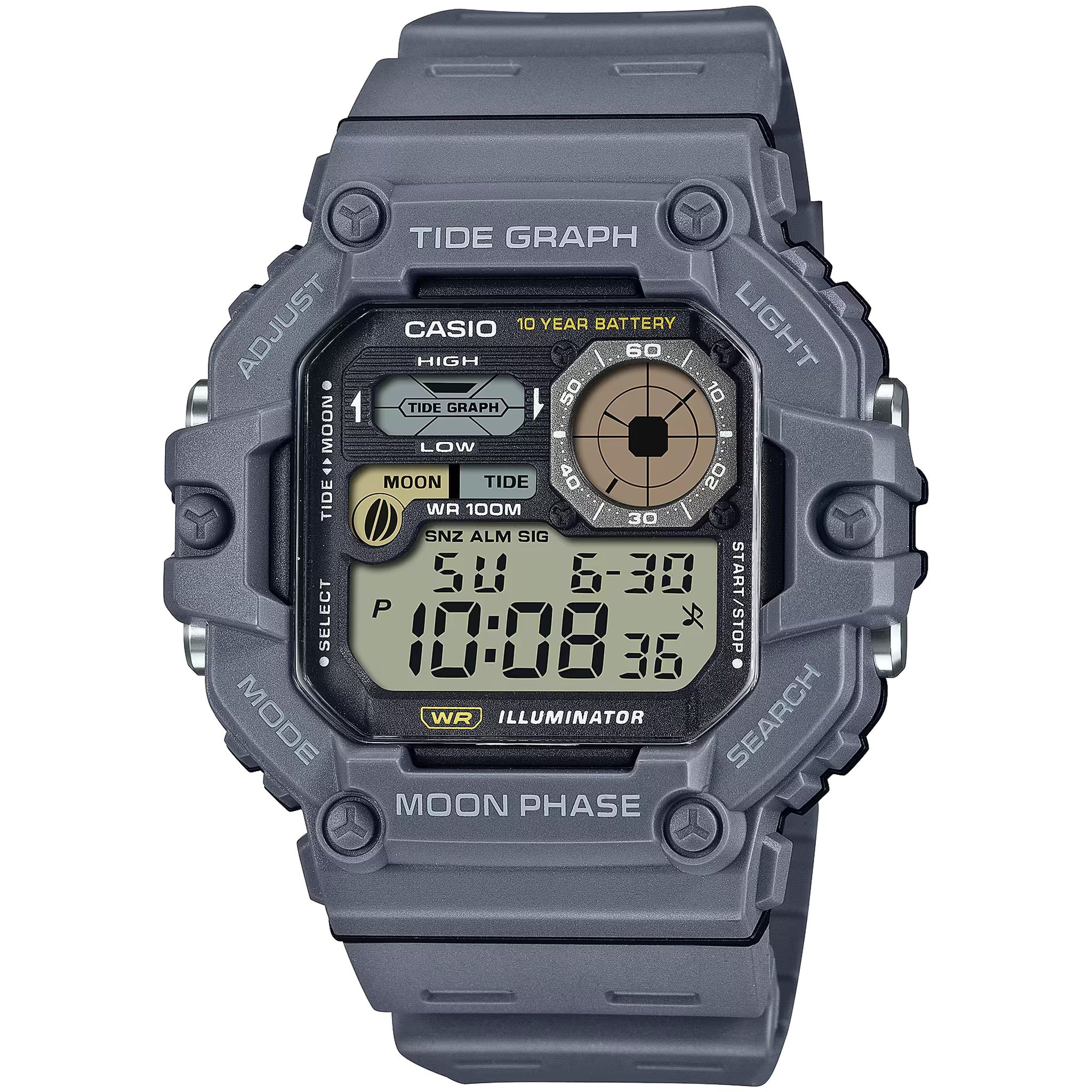 Casio Men's Watch WS-1700H-8A Quartz Digital Grey Black