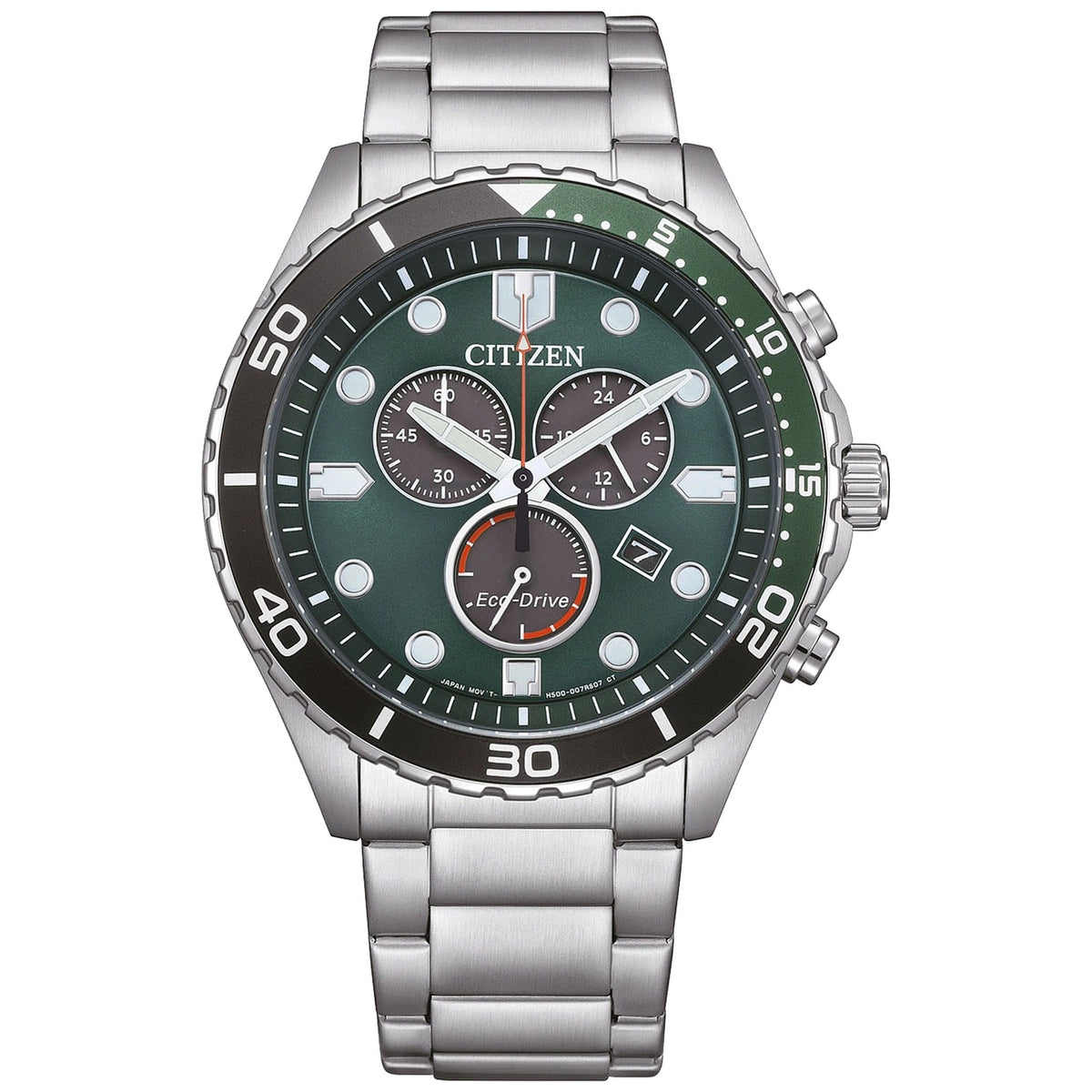 Montre Citizen AT2561-81X Chronographe Eco-Drive 43mm Vert Homme