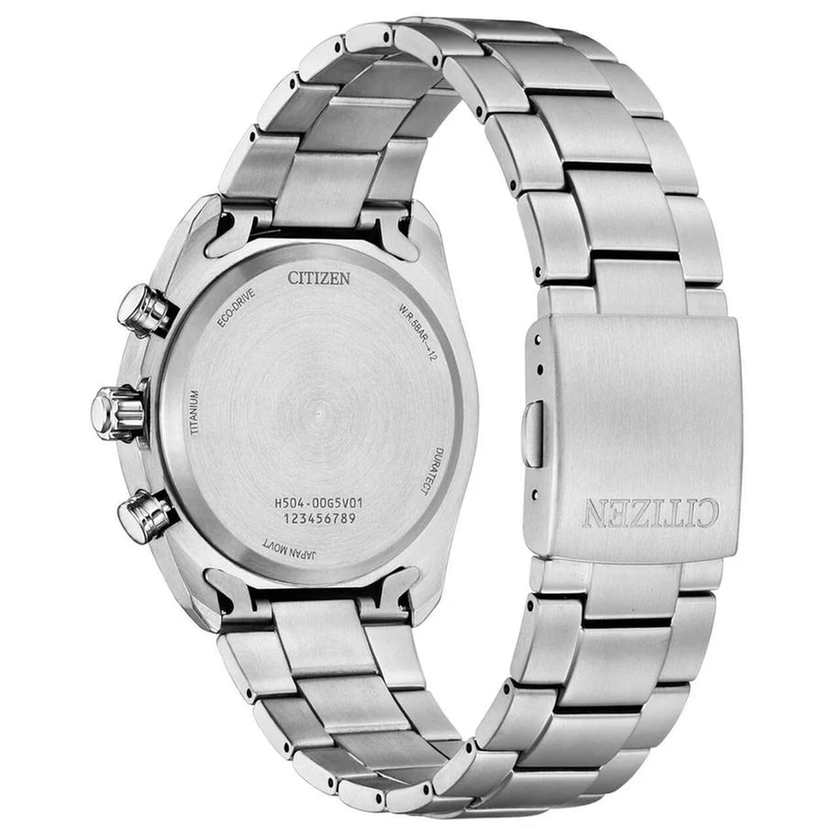 Citizen AT2590-59X Chronograaf Eco-Drive 40mm Super Titanium Groen Herenhorloge