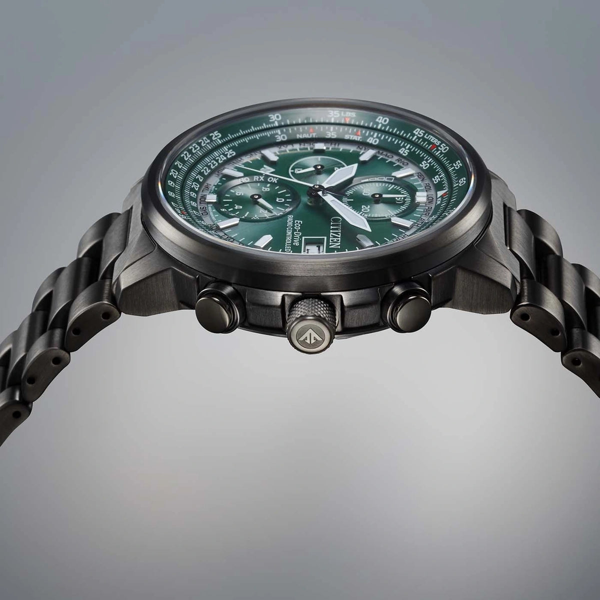 Relógio Citizen AT8304-57W Sky Cronógrafo Eco-Drive 41mm Verde Homem