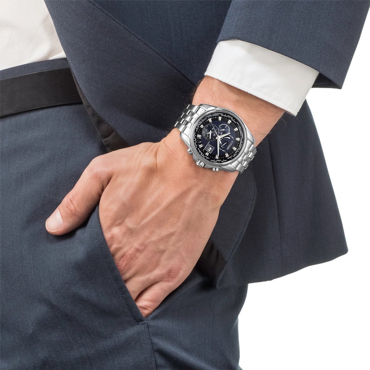 ساعة سيتيزن AT9030-55L إيكو-درايف 44 مم زرقاء للرجال