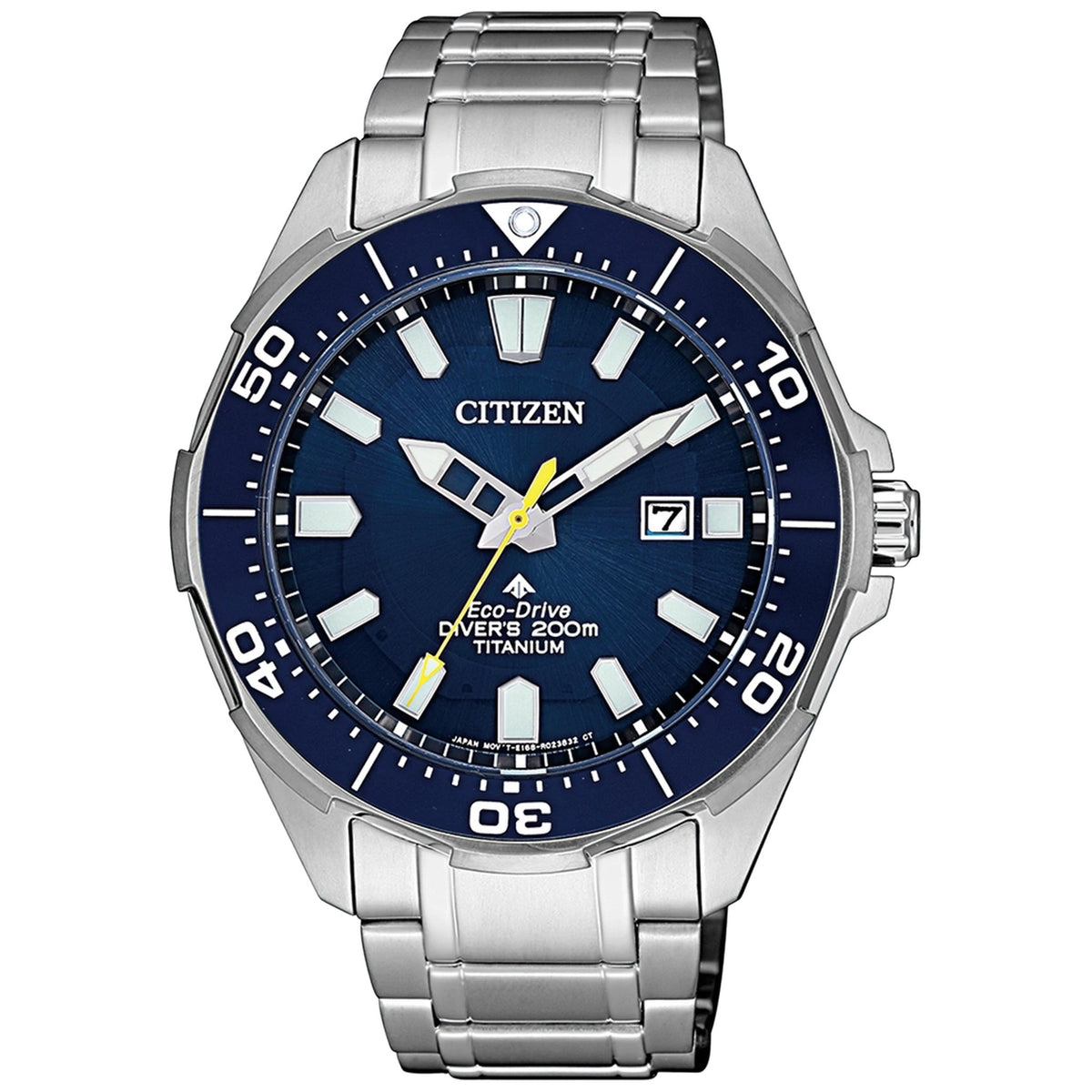 Montre Citizen BN0201-88L Eco-Drive 44mm Super Titanium Bleu Homme
