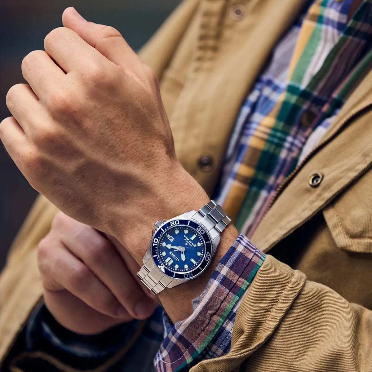 Montre Citizen BN0260-54L Eco-Drive 40.55mm Bleu Homme