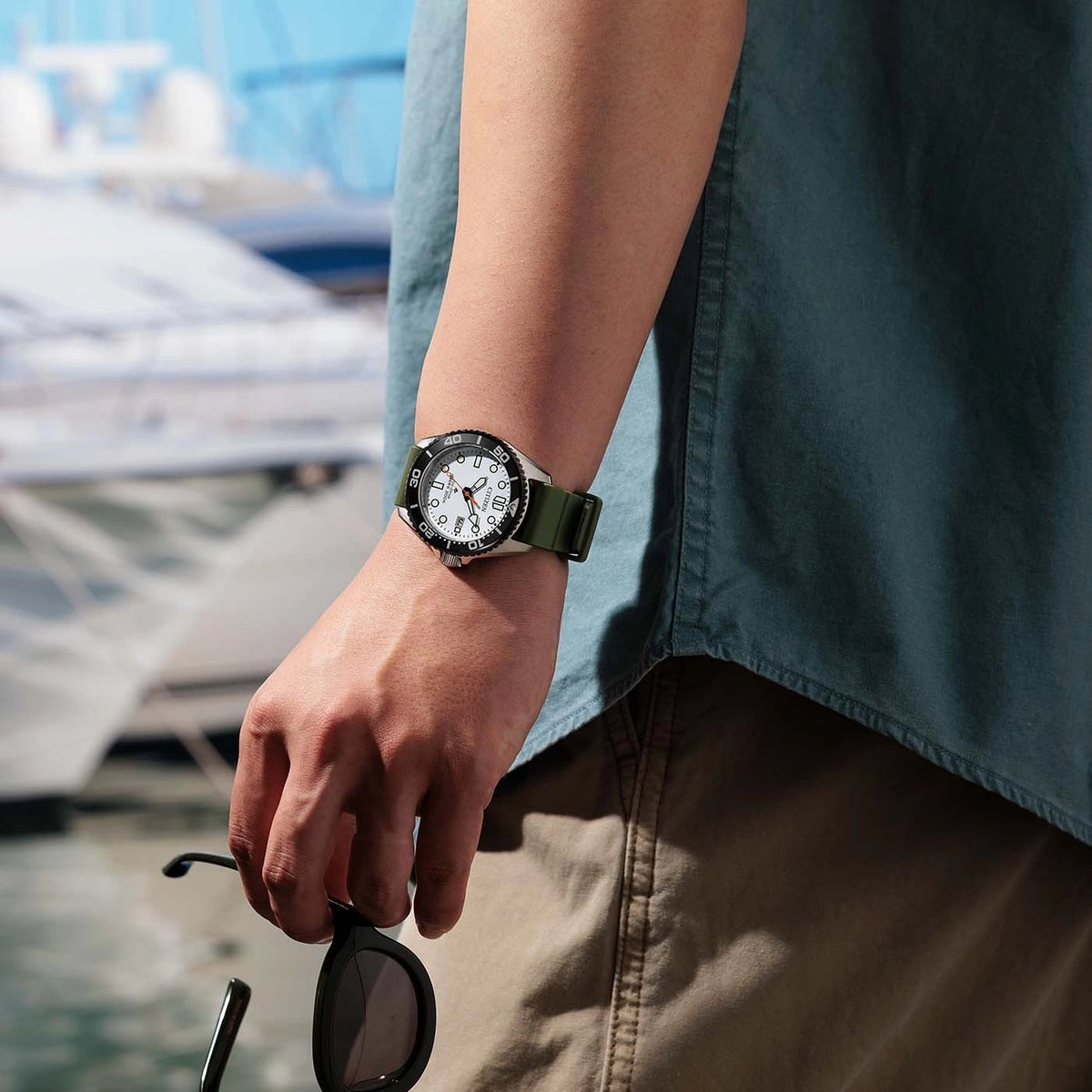 Montre Citizen BN0265-00A Promaster Dive Eco-Drive 40.6mm Vert Homme