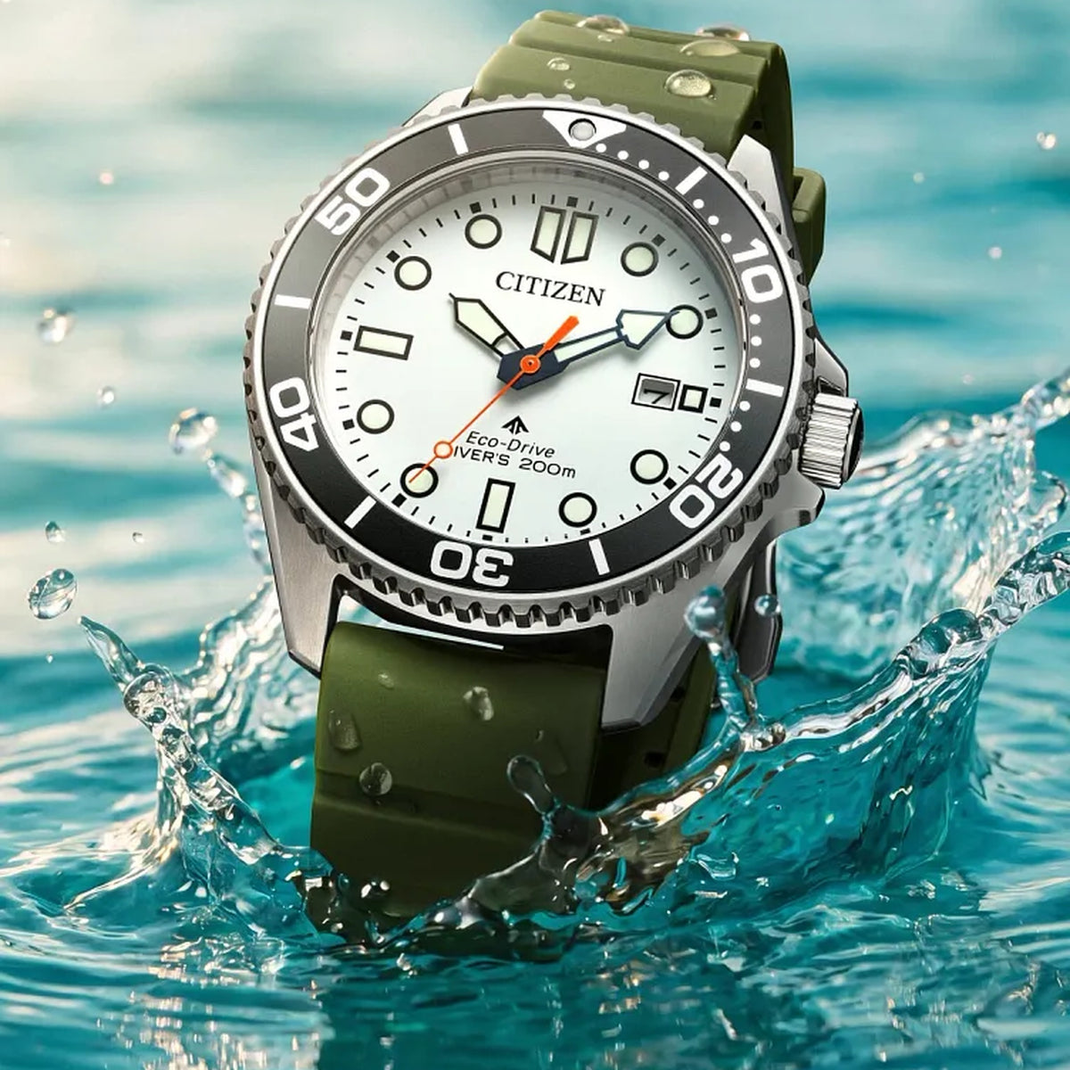 Montre Citizen BN0265-00A Promaster Dive Eco-Drive 40.6mm Vert Homme