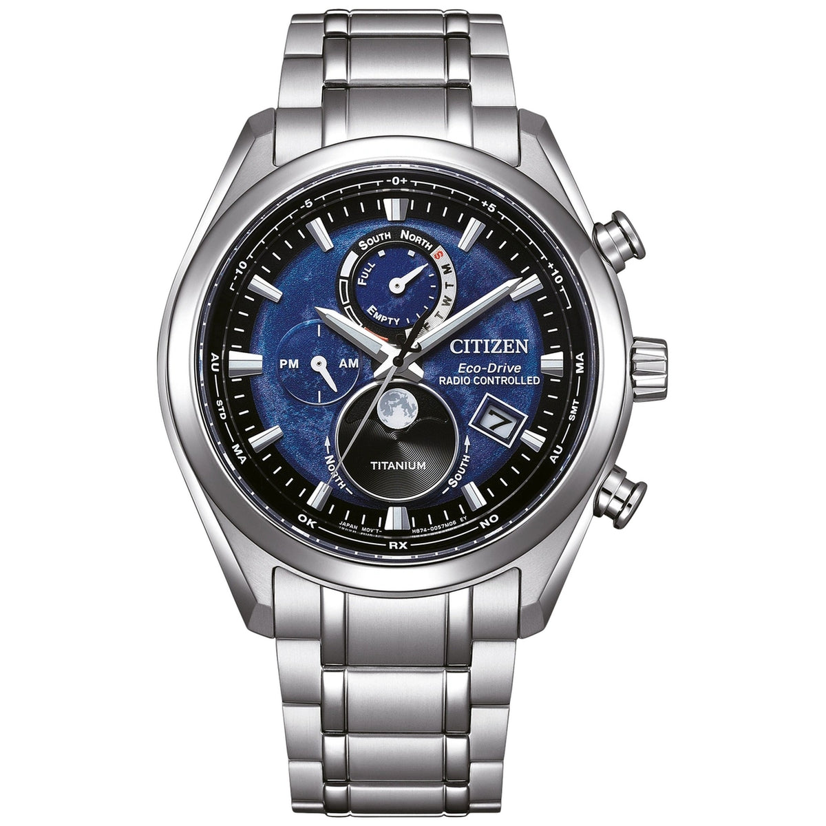 Montre Citizen BY1010-81L Eco-Drive 43mm Super Titanium Bleu Homme