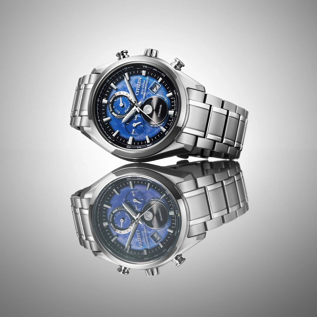 Montre Citizen BY1010-81L Eco-Drive 43mm Super Titanium Bleu Homme