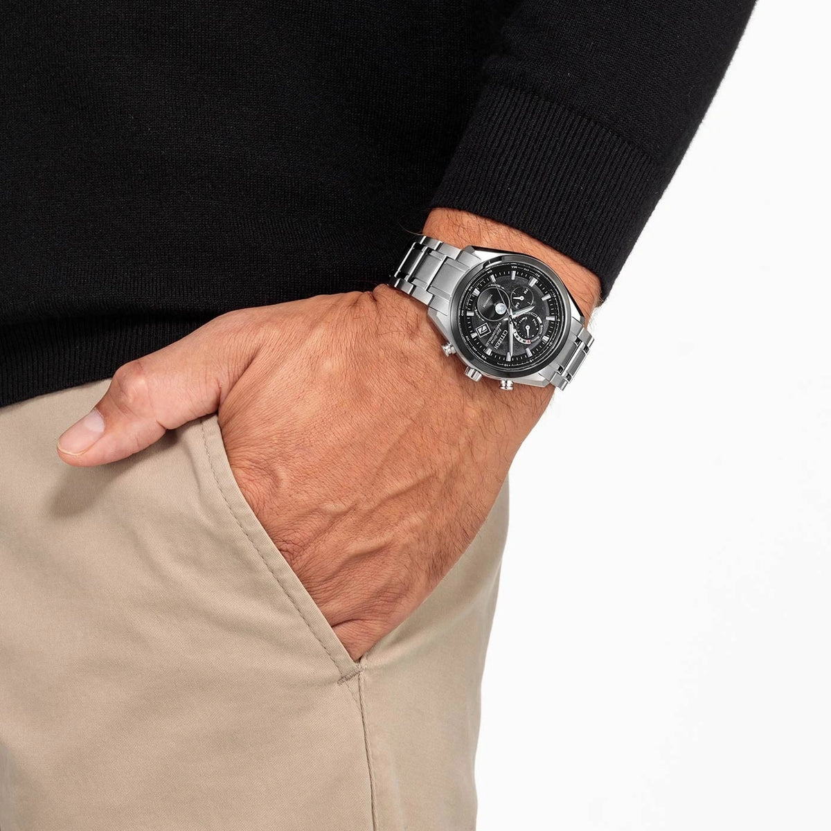 Montre Citizen BY1018-80E Eco-Drive 43mm Super Titanium Noir Homme