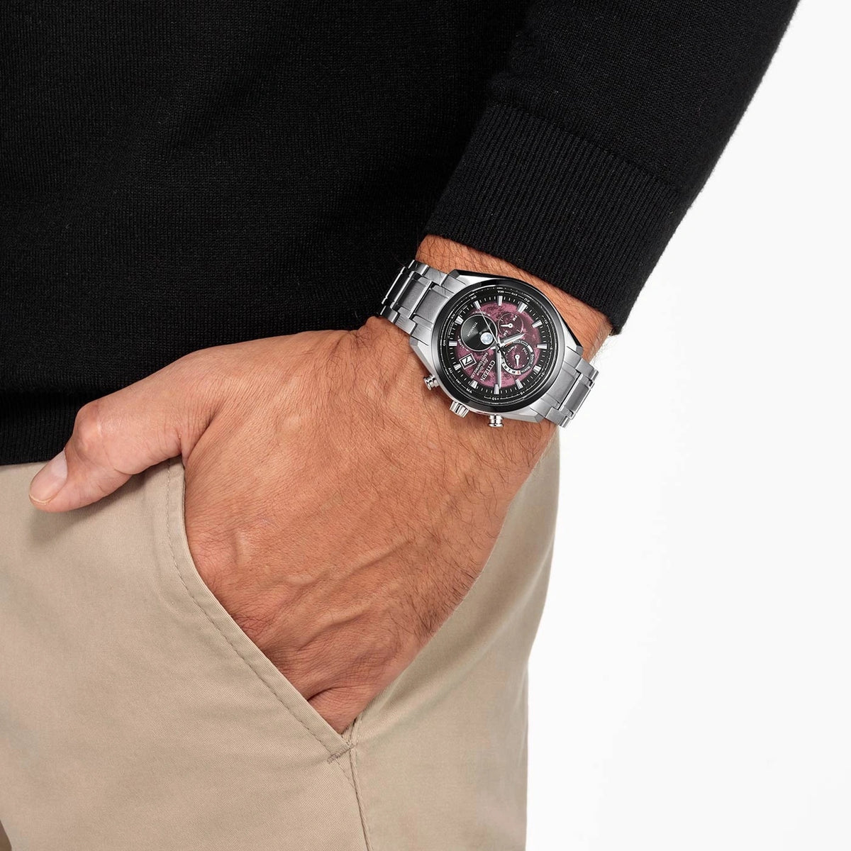 Montre Citizen BY1018-80X Eco-Drive 43mm Super Titanium Rouge Homme